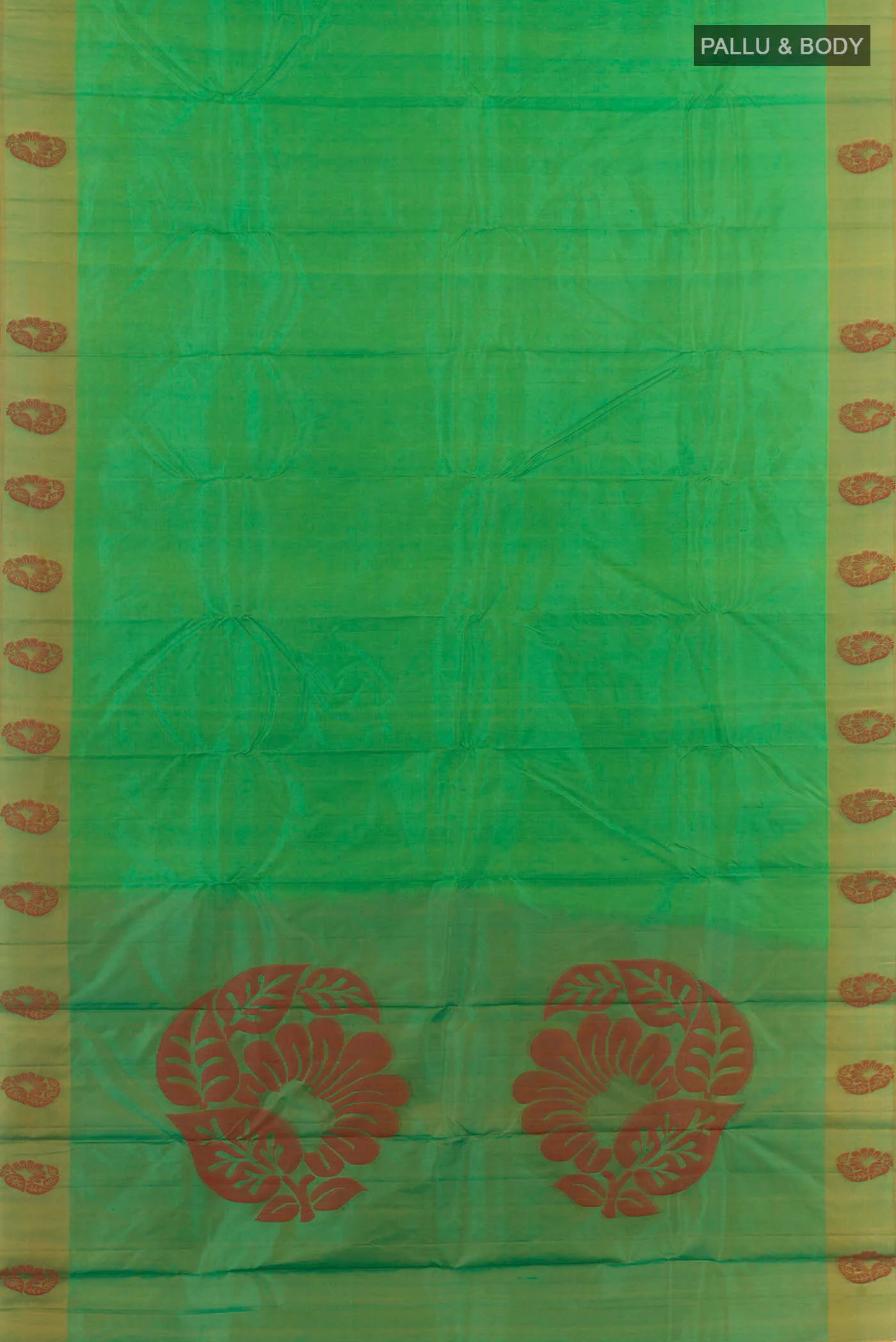 Green Kanjivaram Silk Saree - Image 4