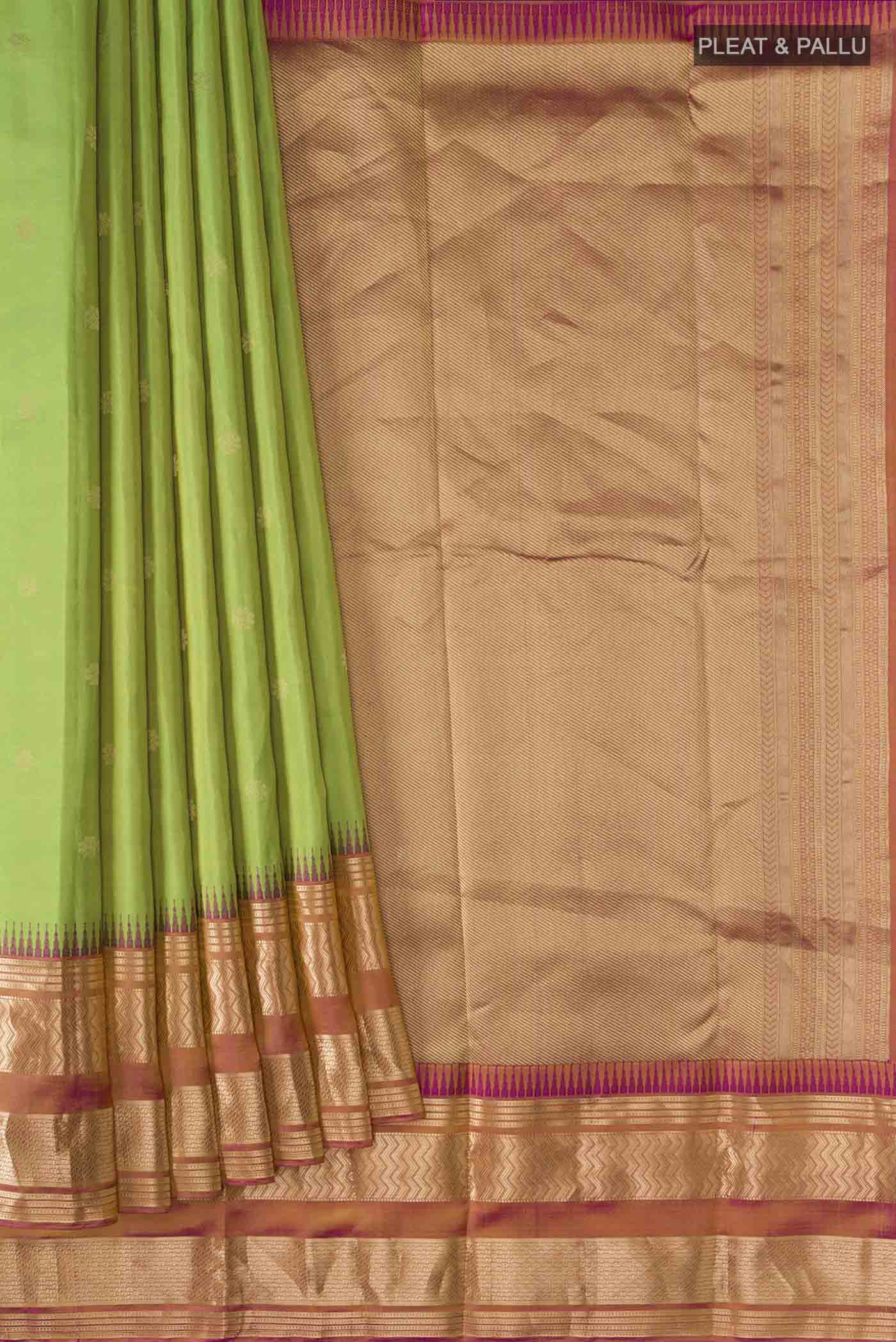 Green Kanjivaram Silk Saree - Image 4
