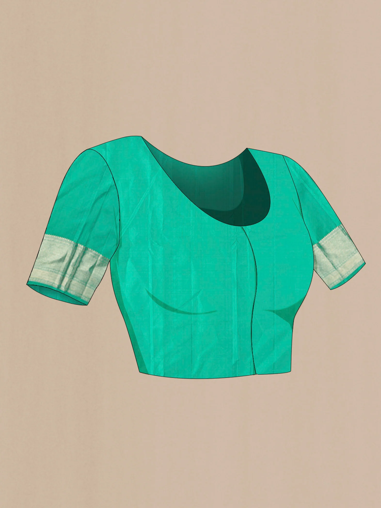 Green Kanjivaram Silk Saree - Image 5