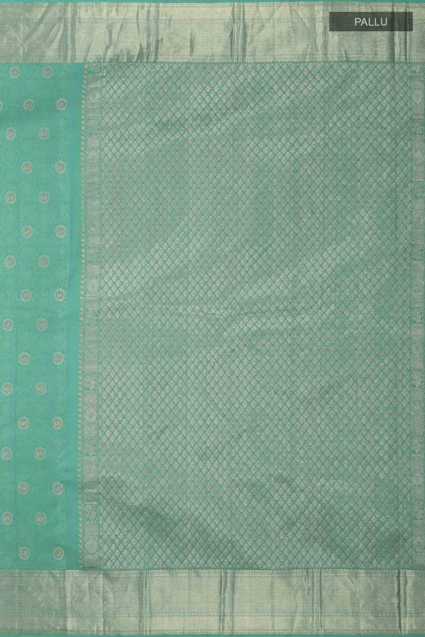 Green Kanjivaram Silk Saree - Image 7