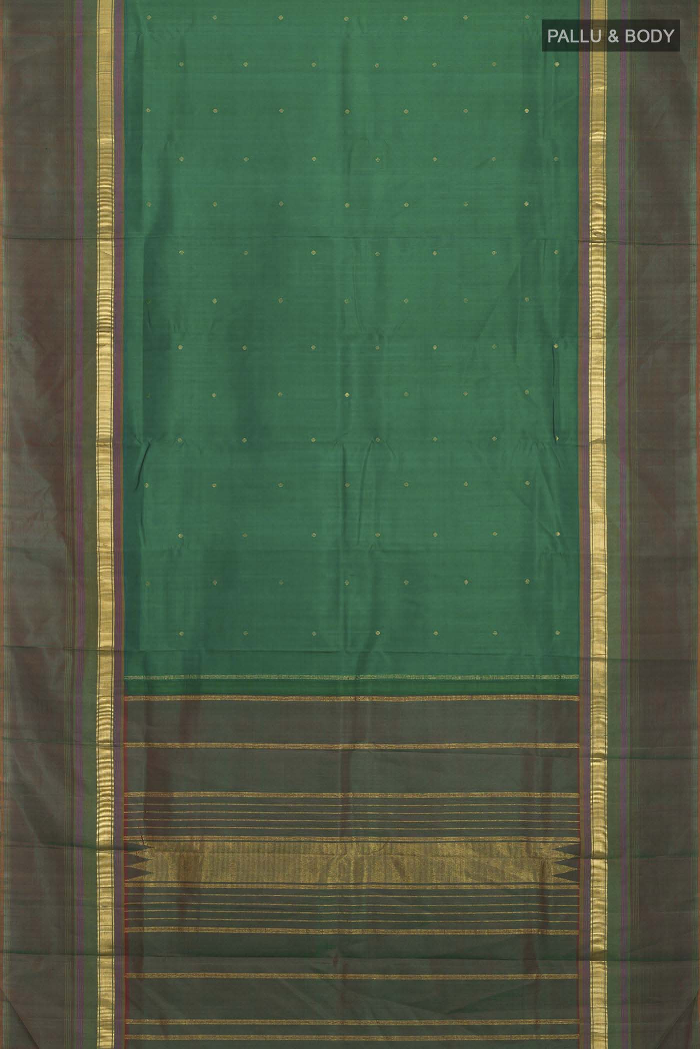 Green Kanjivaram Silk Saree - Image 6
