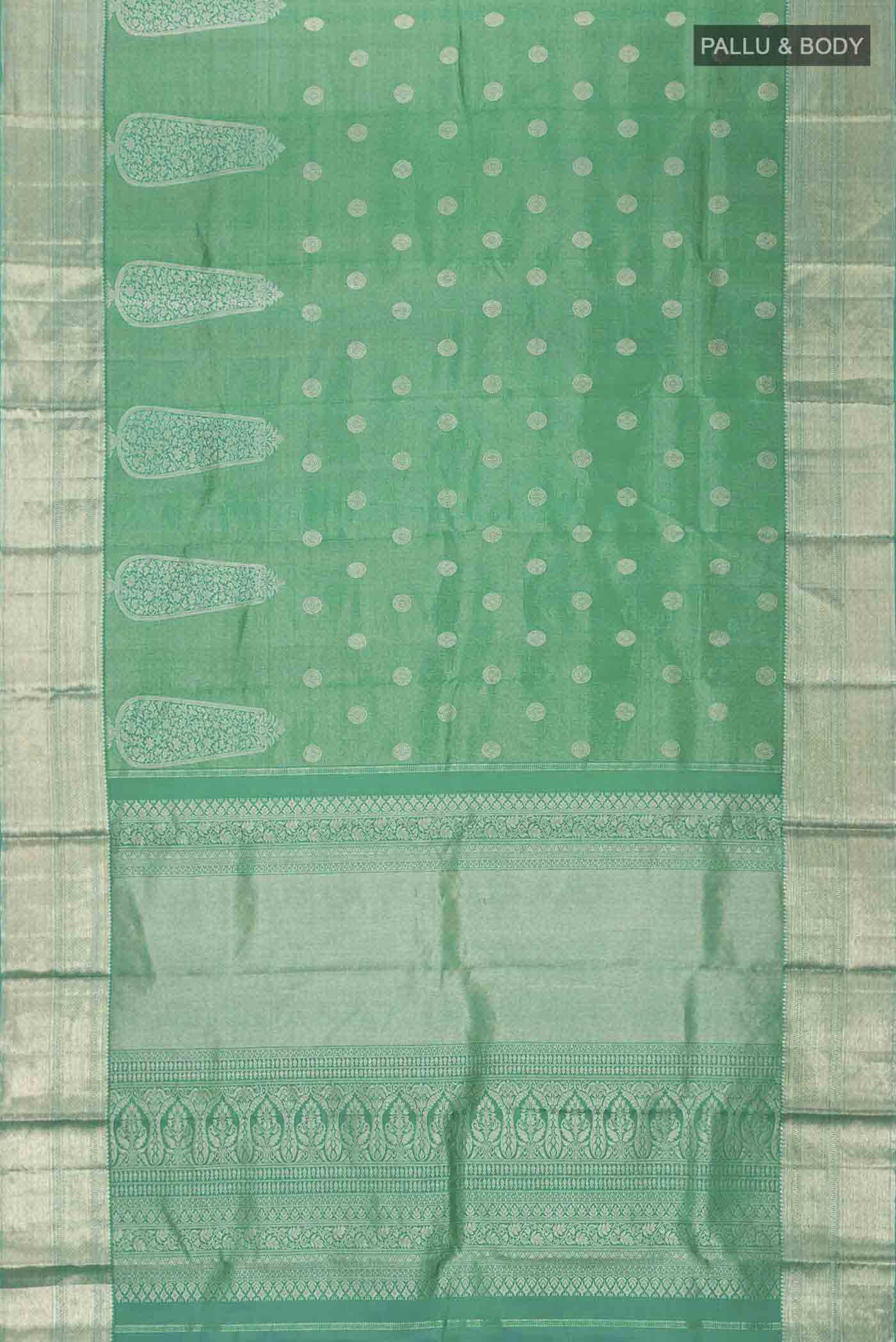 Green Kanjivaram Silk Saree - Image 6