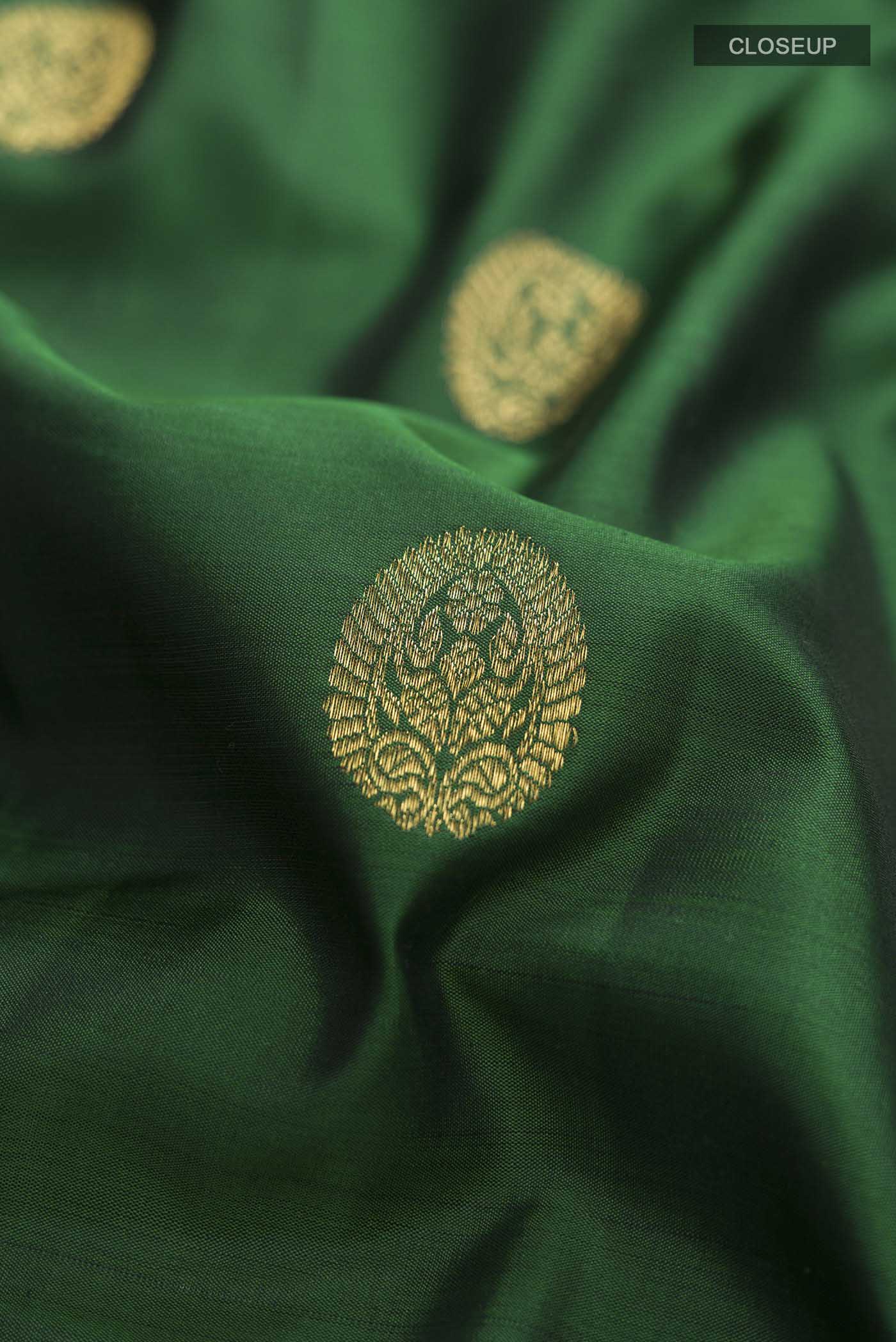 Green Kanjivaram Silk Saree - Image 2