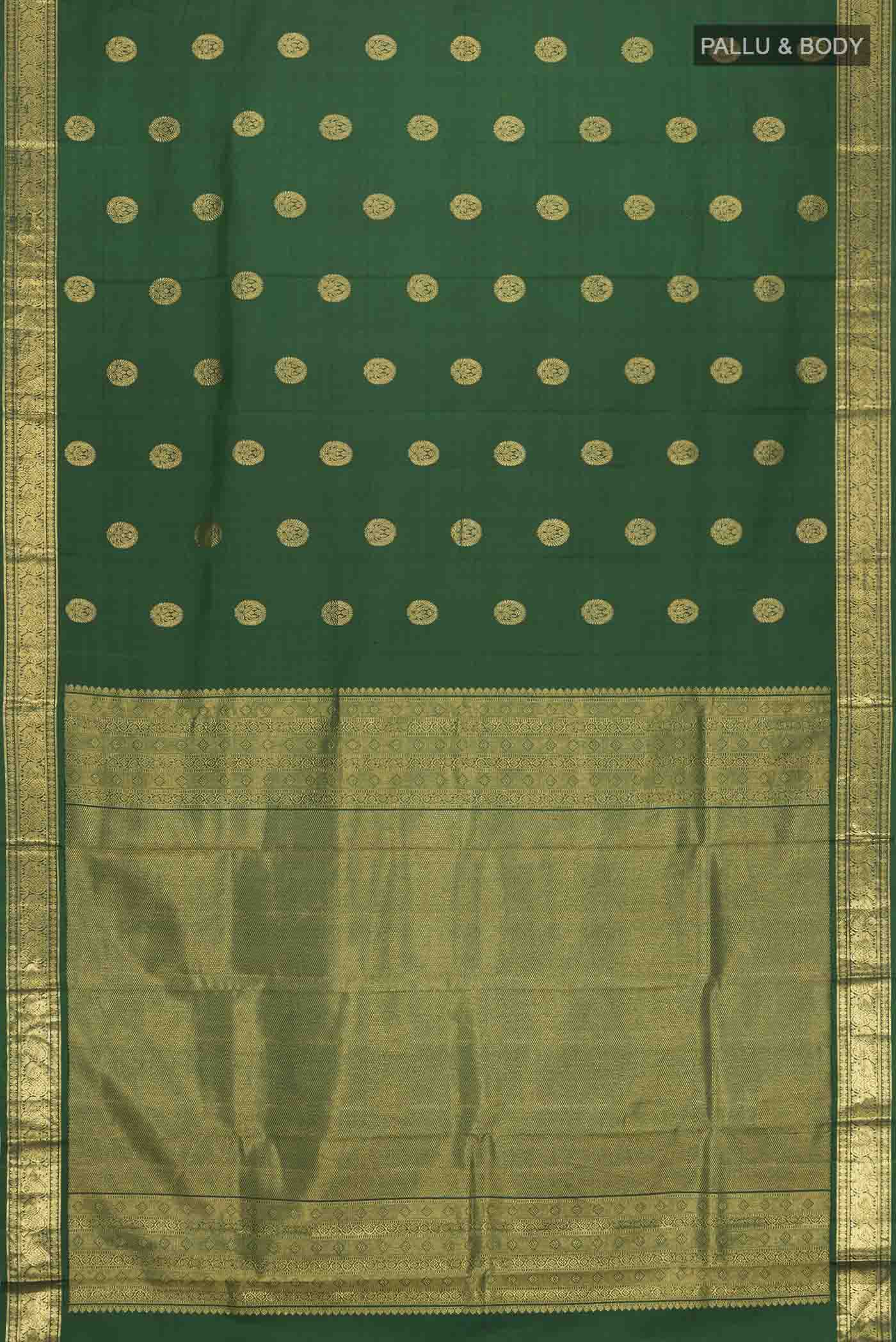 Green Kanjivaram Silk Saree - Image 6