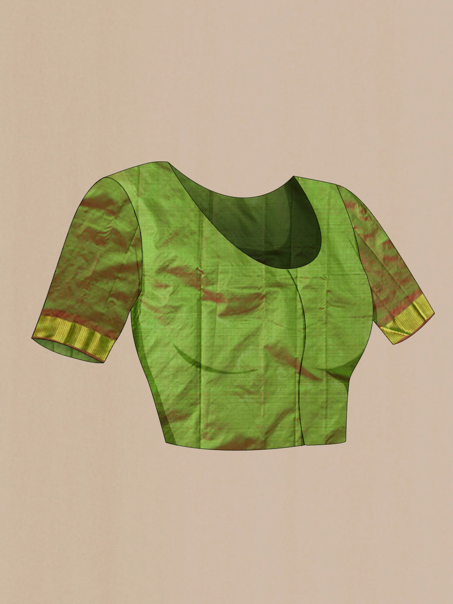 Green Kanjivaram Silk Saree - Image 5
