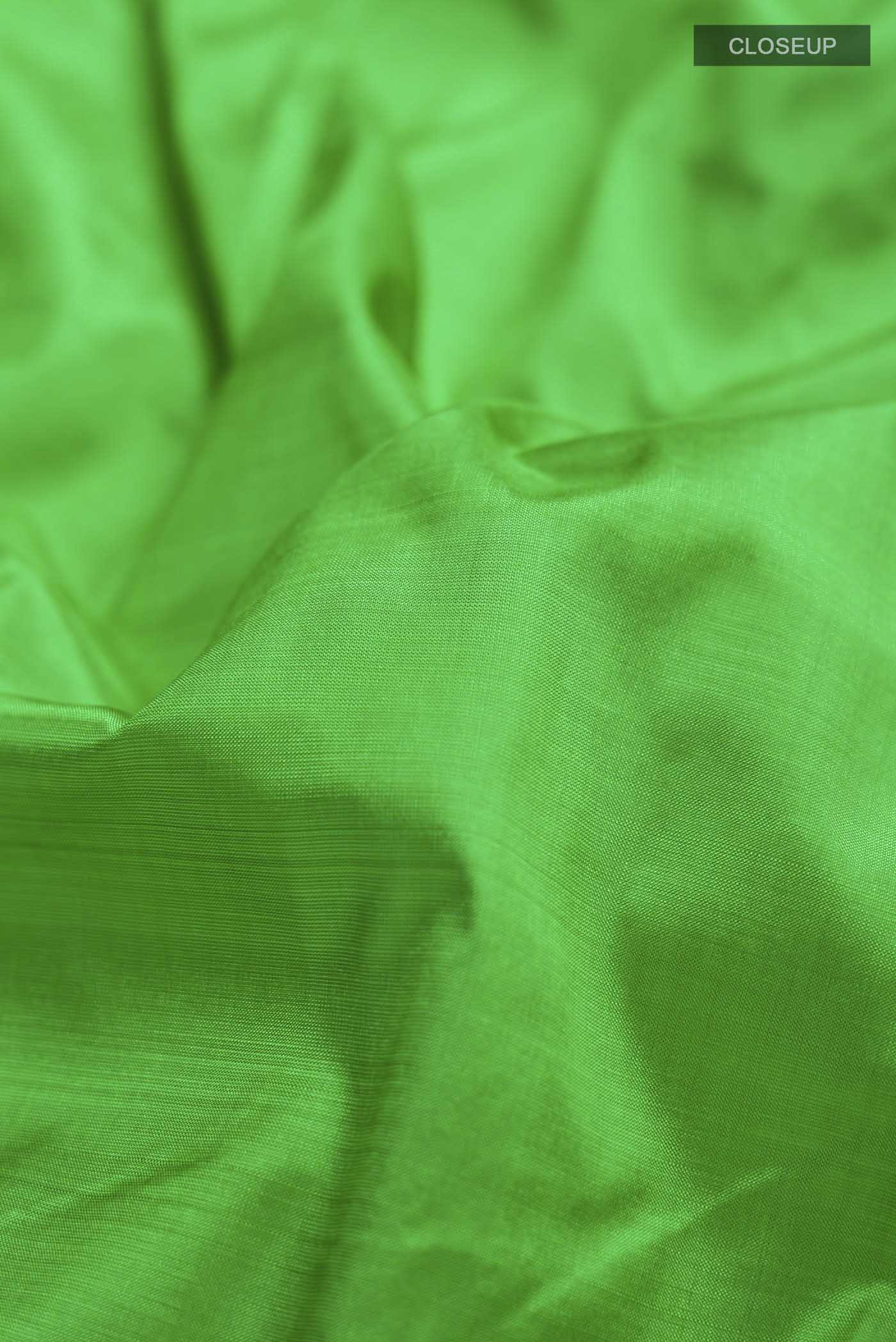 Green Kanchipuram Silk Saree - Image 2