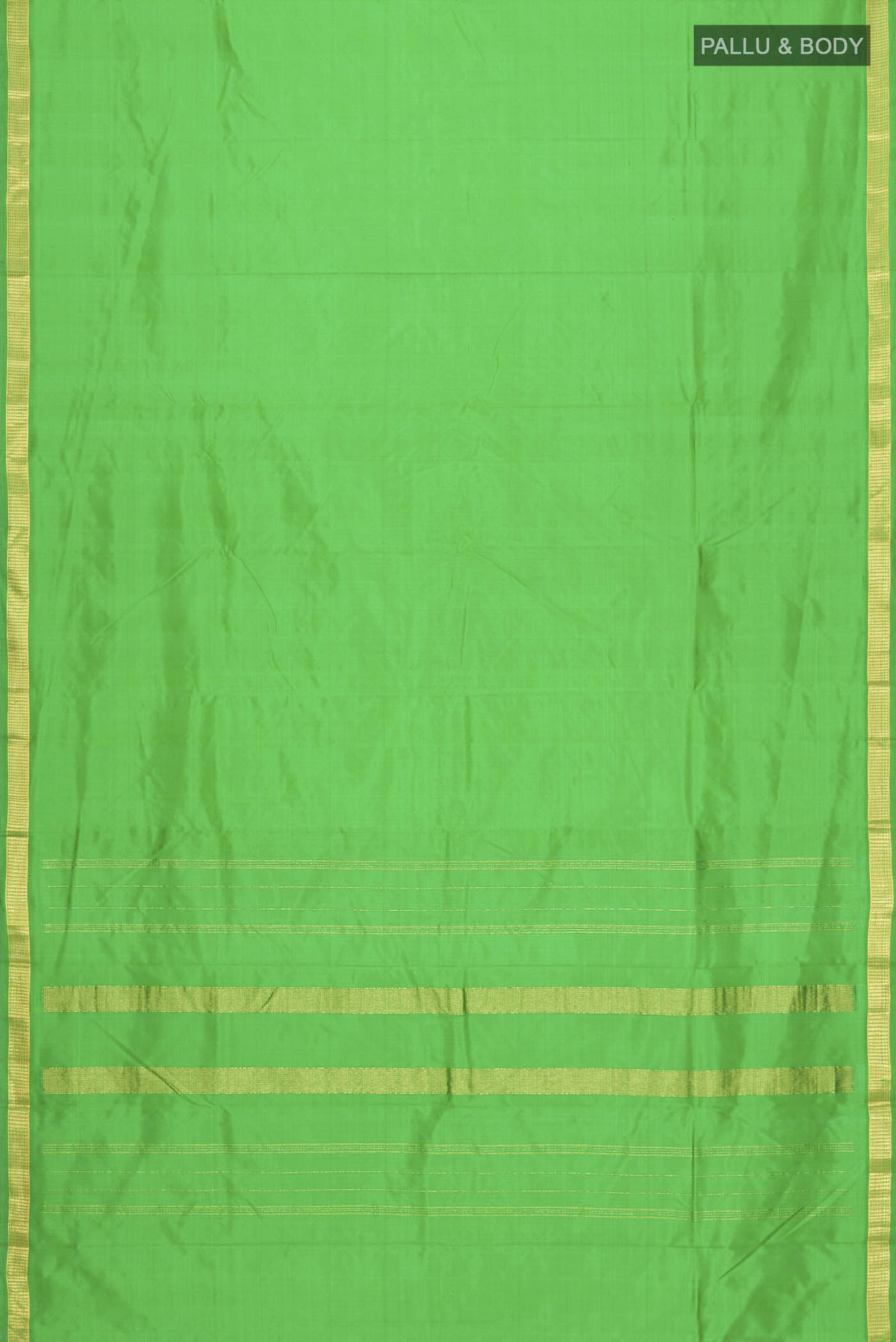 Green Kanchipuram Silk Saree - Image 5
