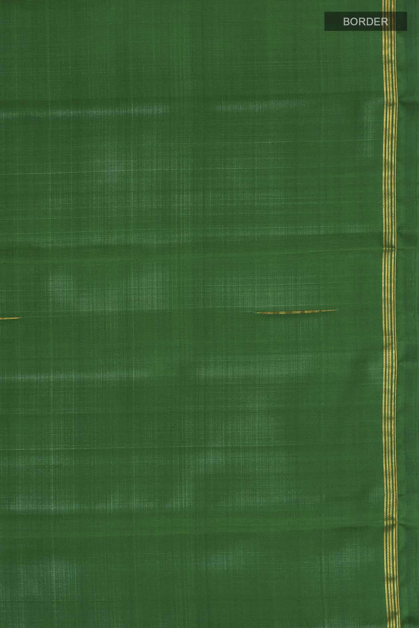 Green Kanchipuram Silk Saree - Image 3