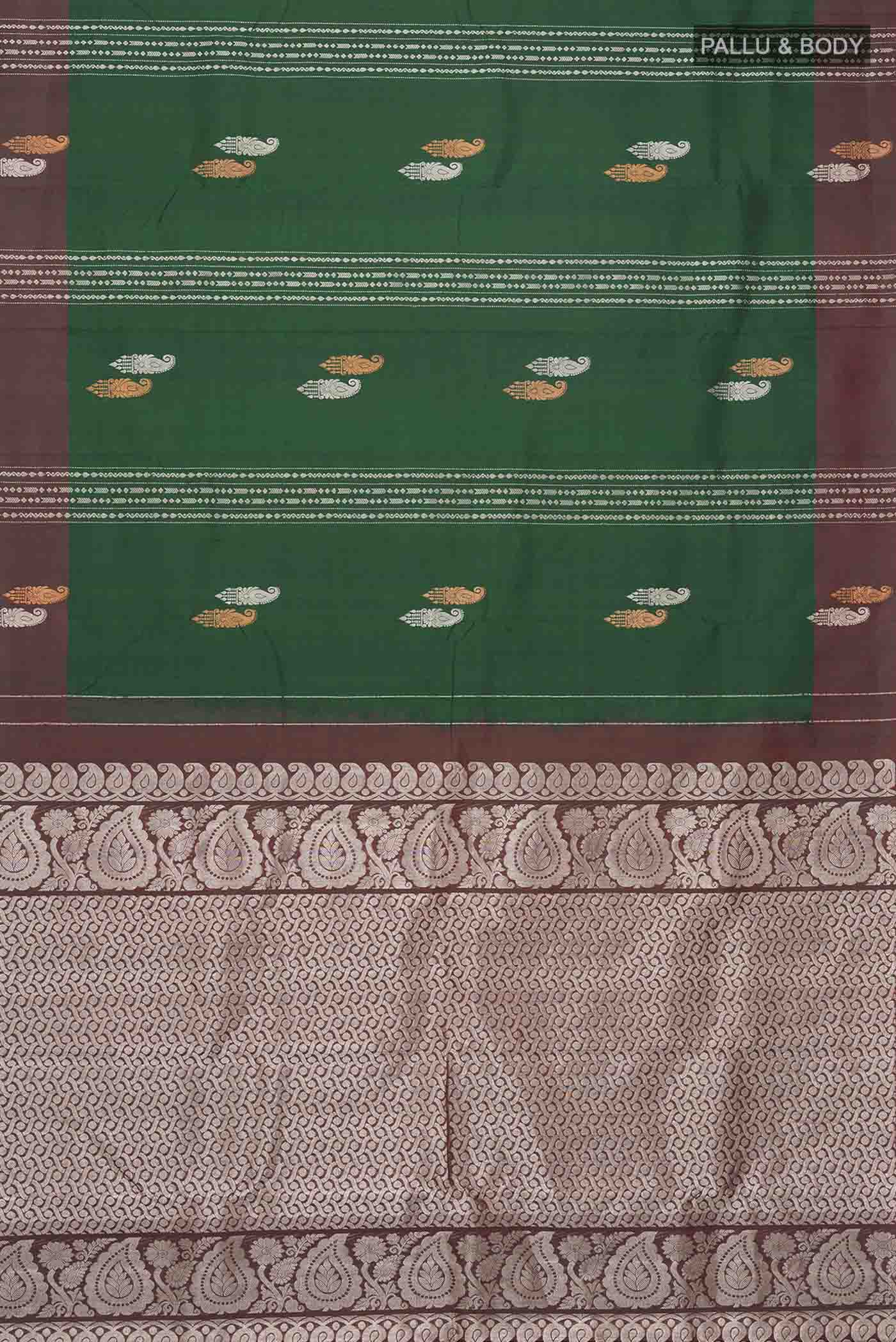 Green Kanjivaram Silk Saree - Image 6