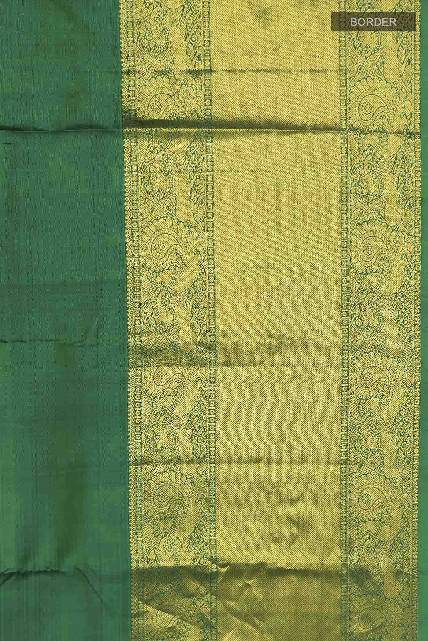 Green Kanjivaram Silk Saree - Image 3