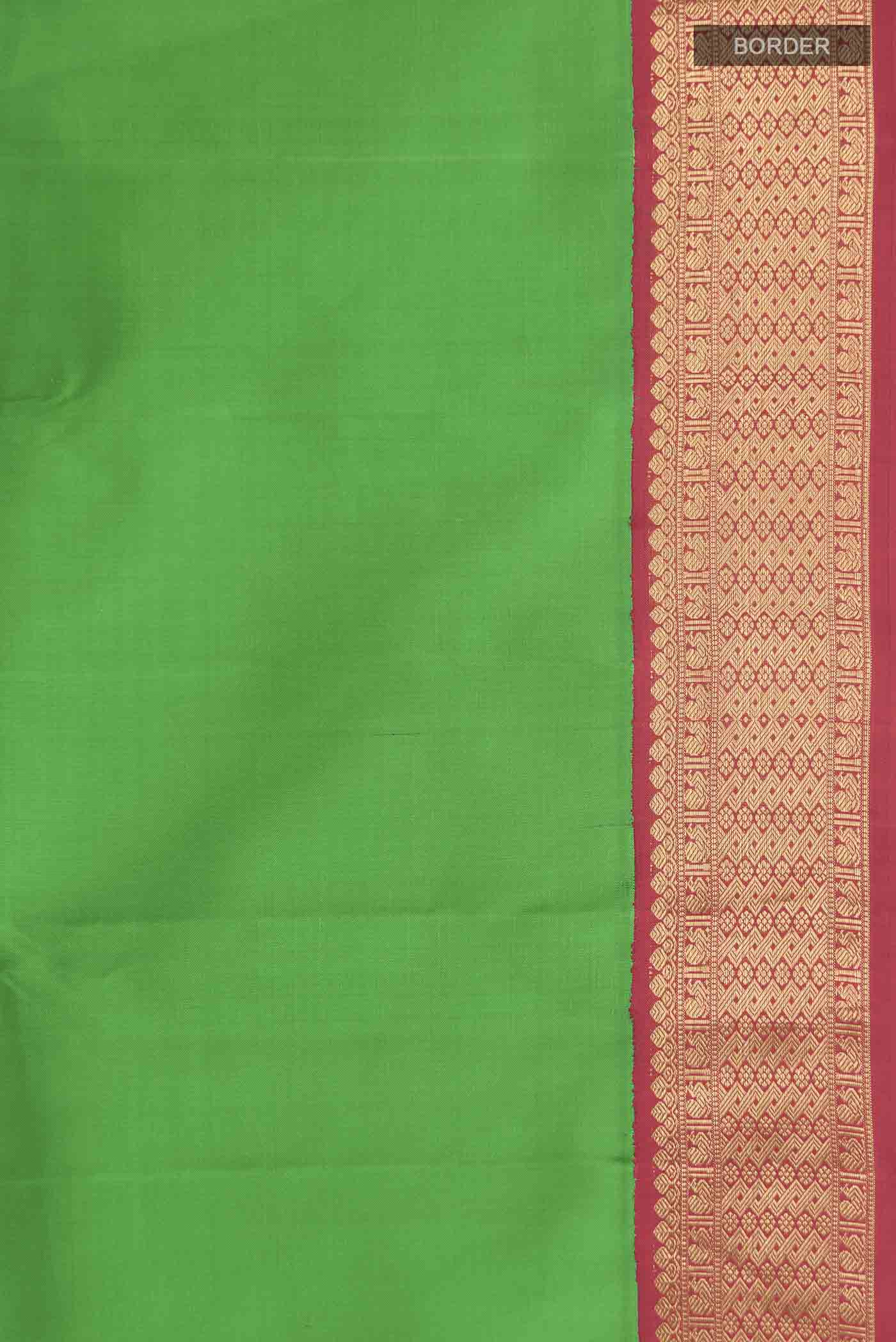 Green Kanjivaram Silk Saree - Image 3