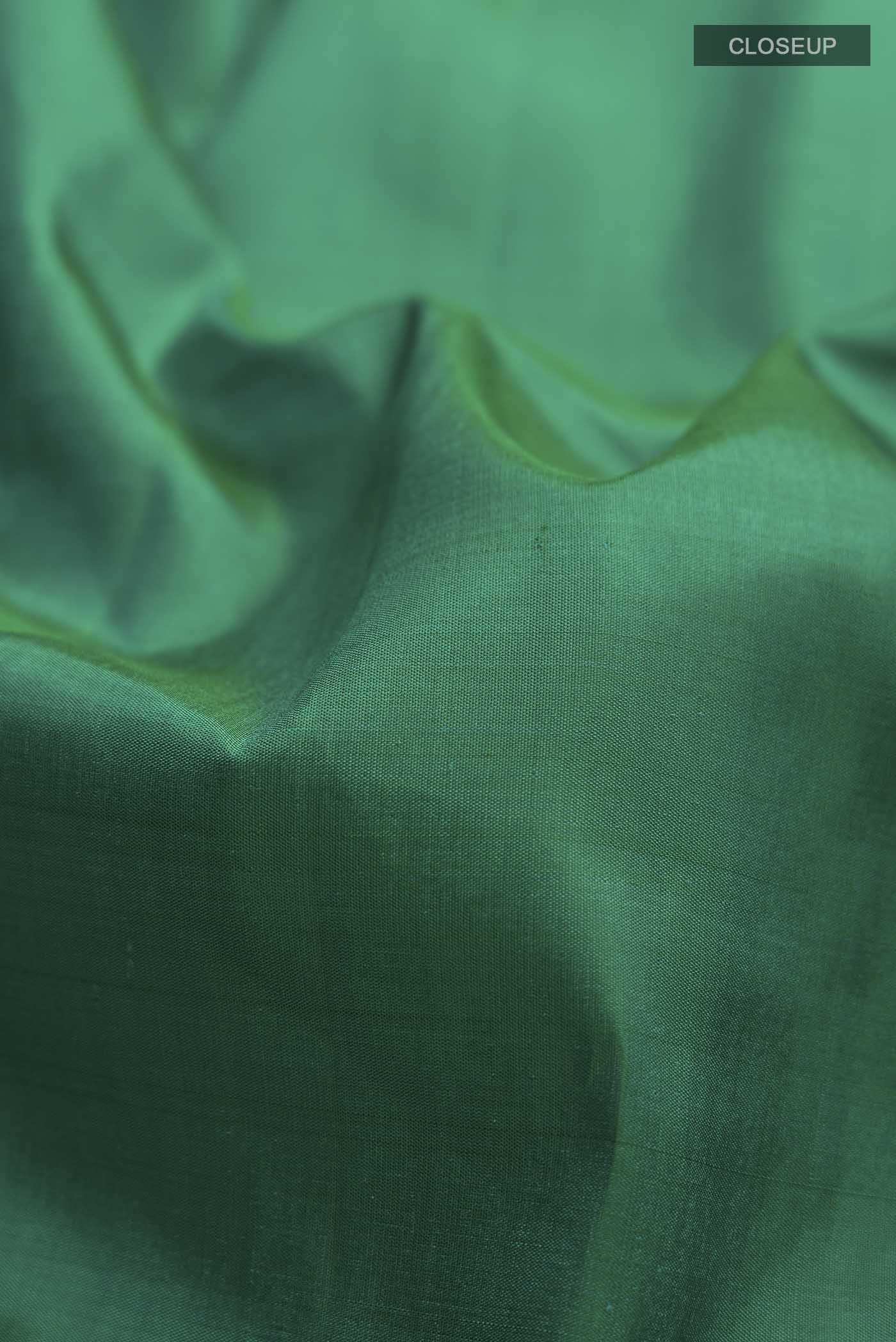 Green Kanjivaram Silk Saree - Image 2