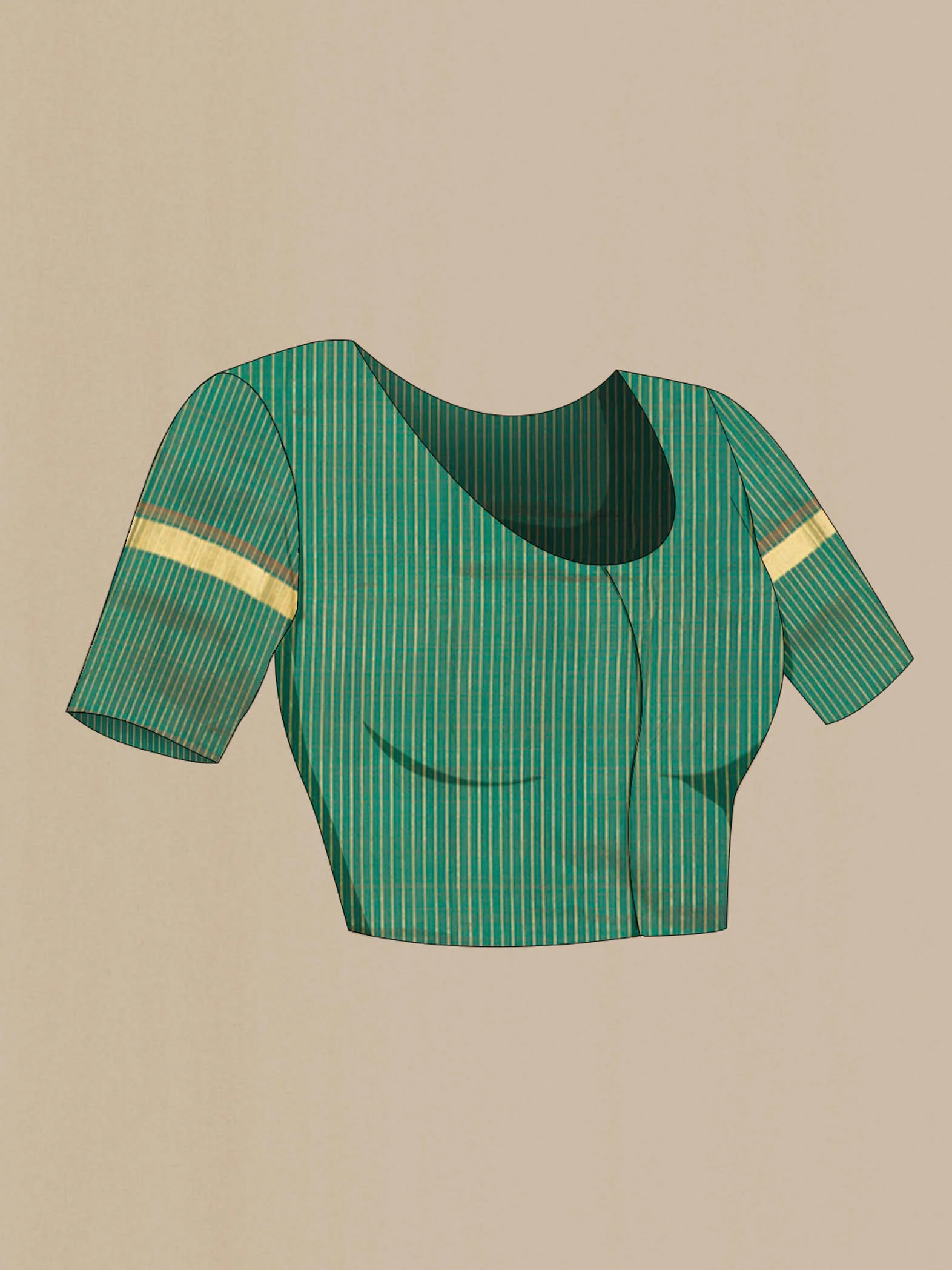 Green Kanjivaram Silk Saree - Image 5