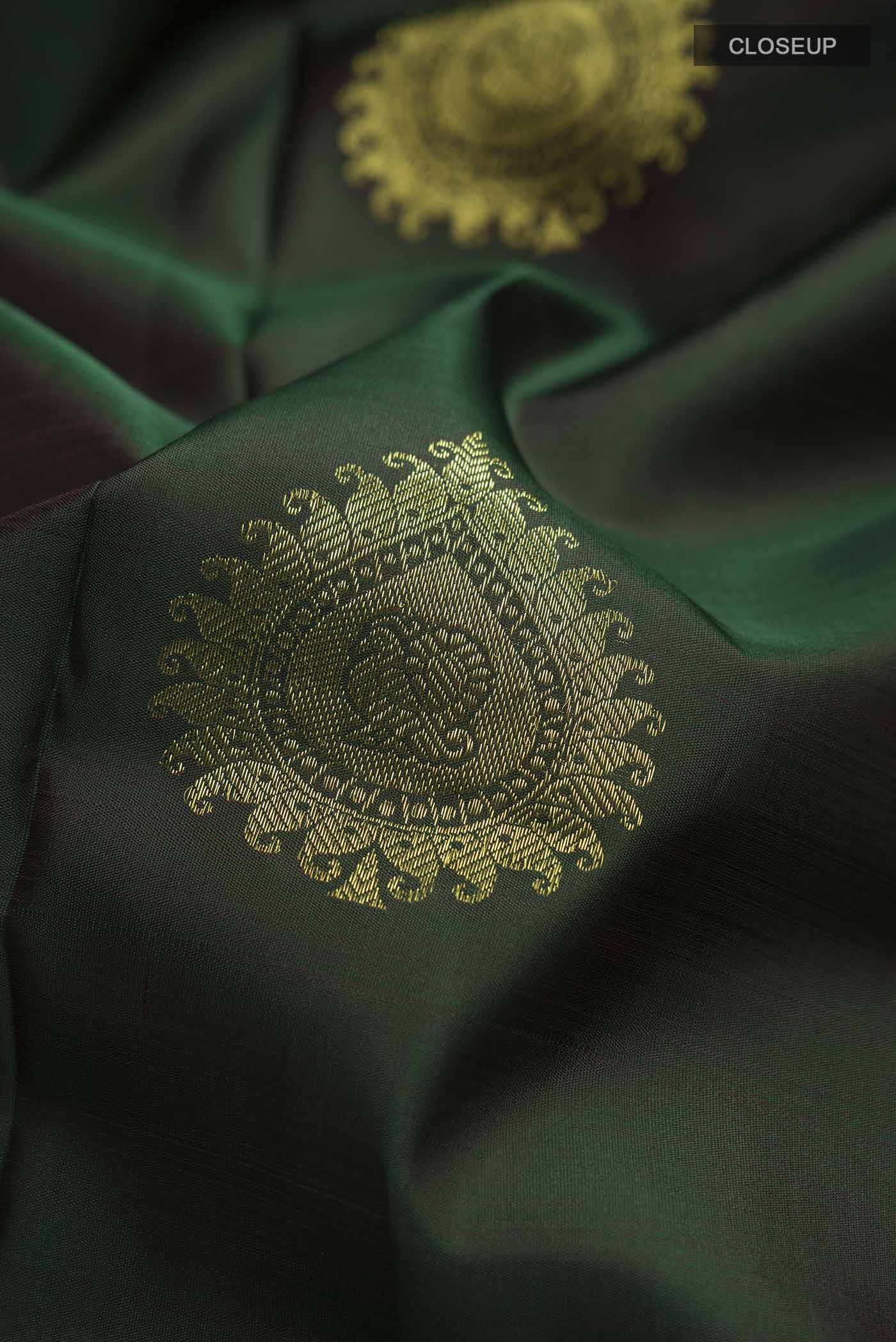 Green Kanjivaram Silk Saree - Image 2