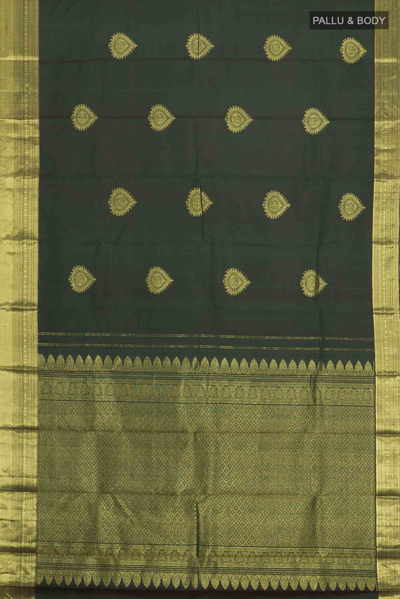 Green Kanjivaram Silk Saree - Image 6