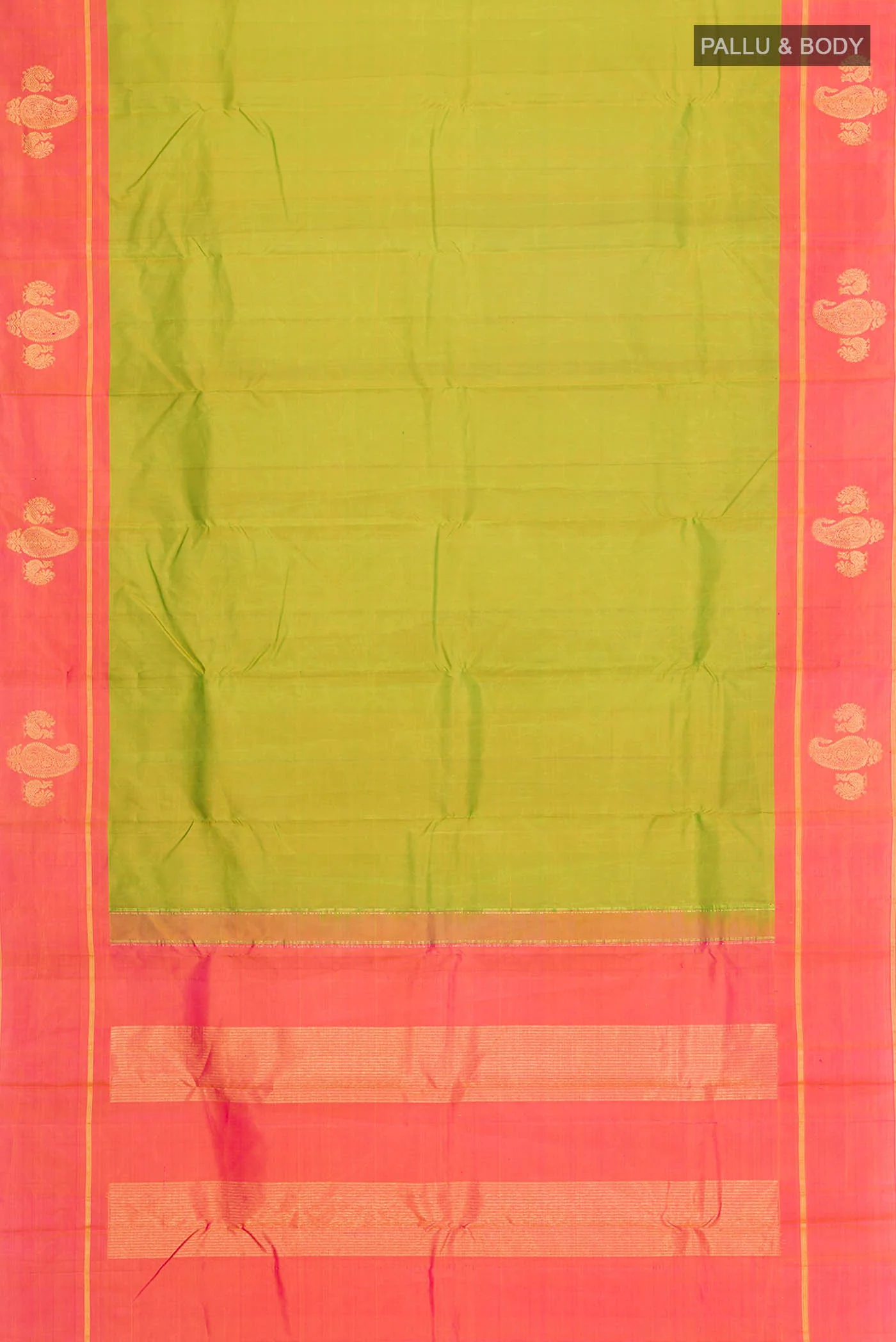 Green Kanchipuram Silk Saree - Image 6