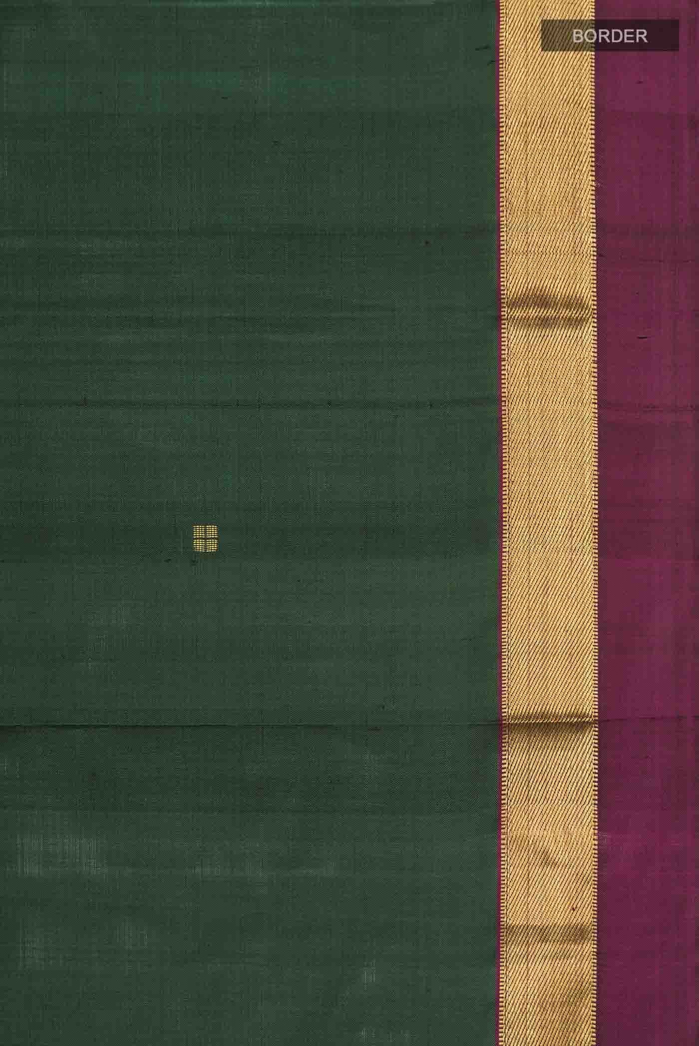 Green Kanjivaram Silk Saree - Image 3