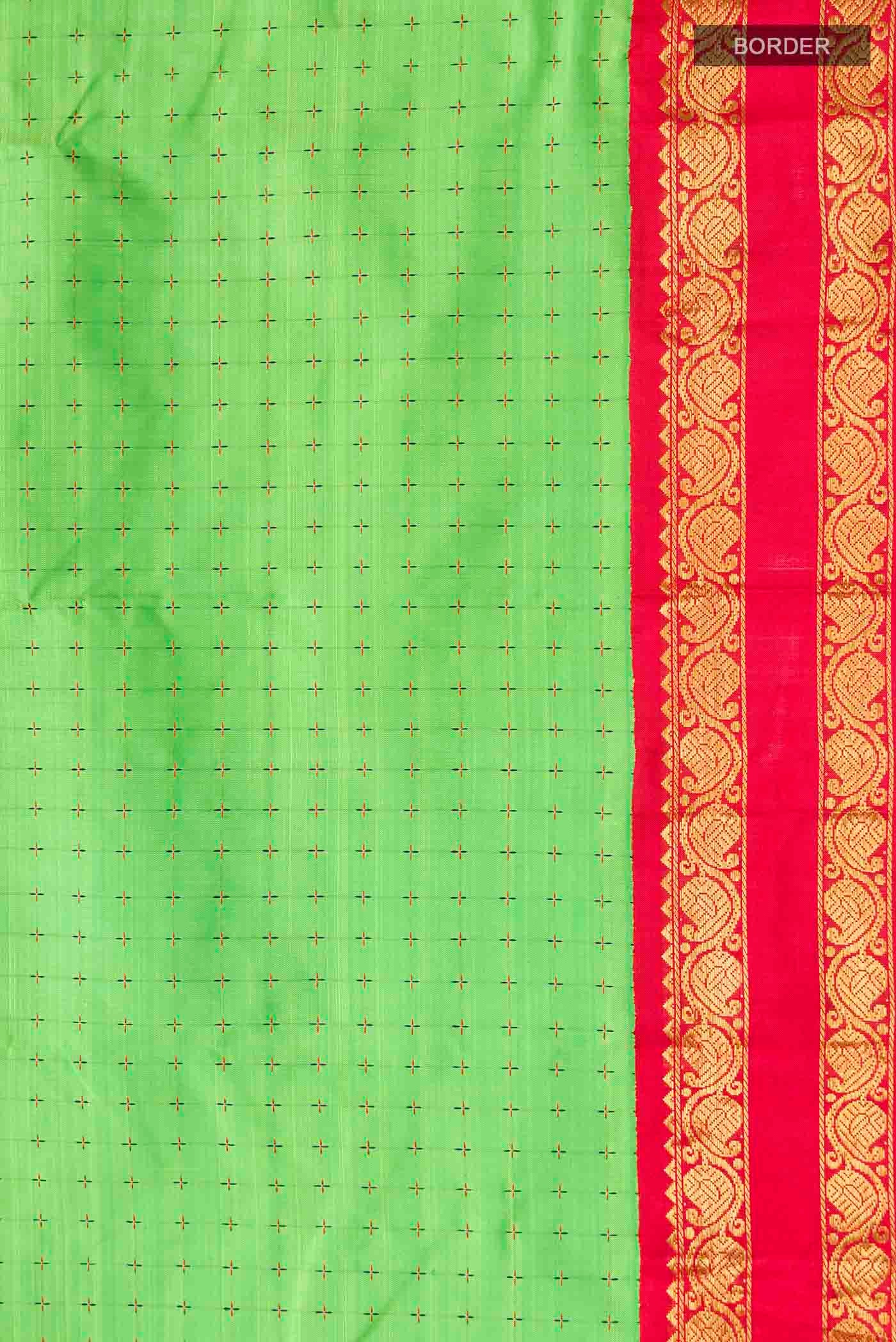 Green Kanjivaram Silk Saree - Image 3