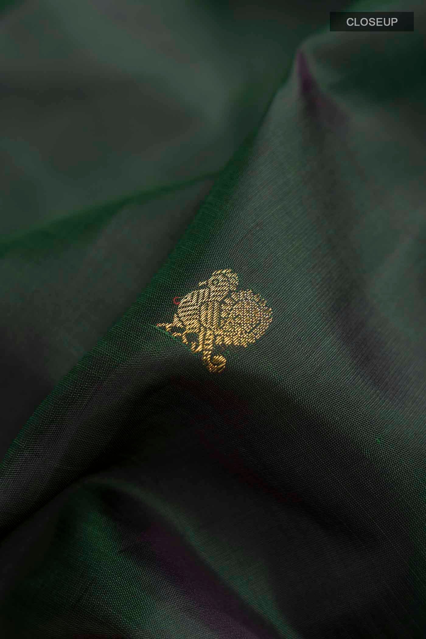 Green Kanjivaram Silk Saree - Image 2