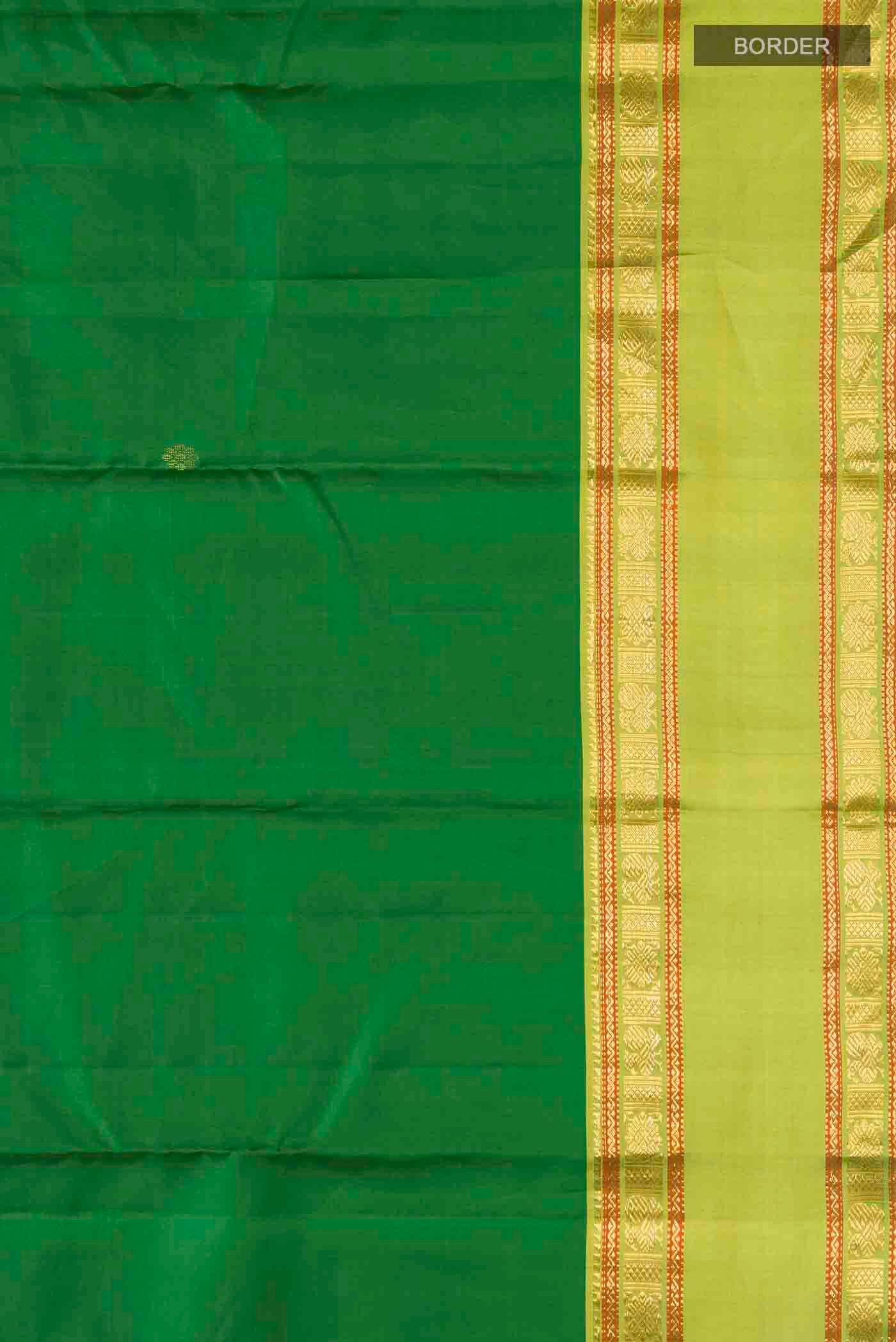 Green Kanjivaram Silk Saree - Image 3