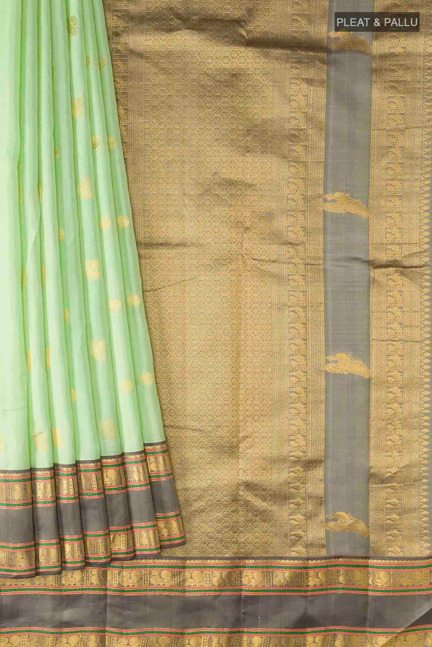 Green Kanjivaram Silk Saree - Image 4