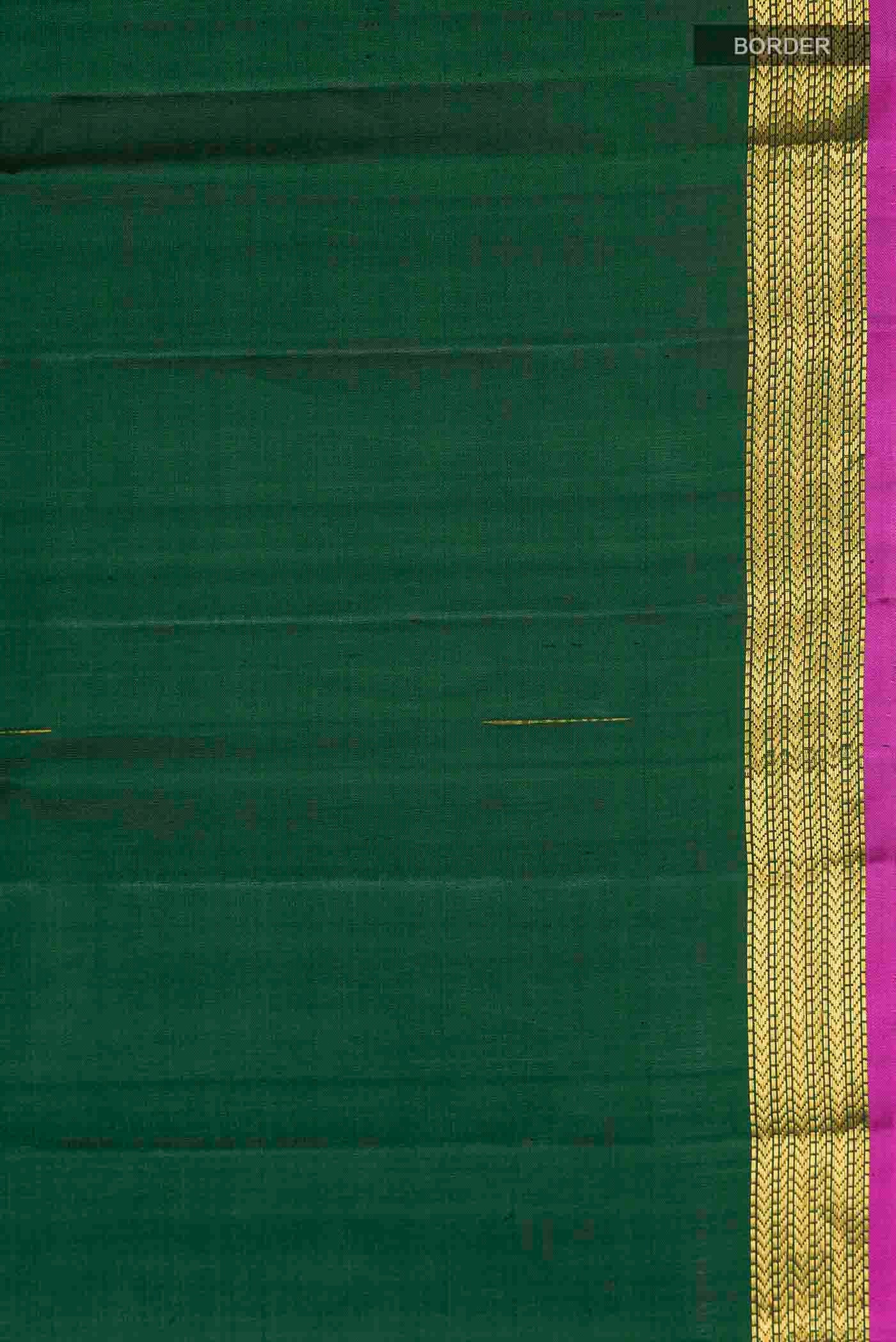 Green Kanjivaram Silk Saree - Image 3