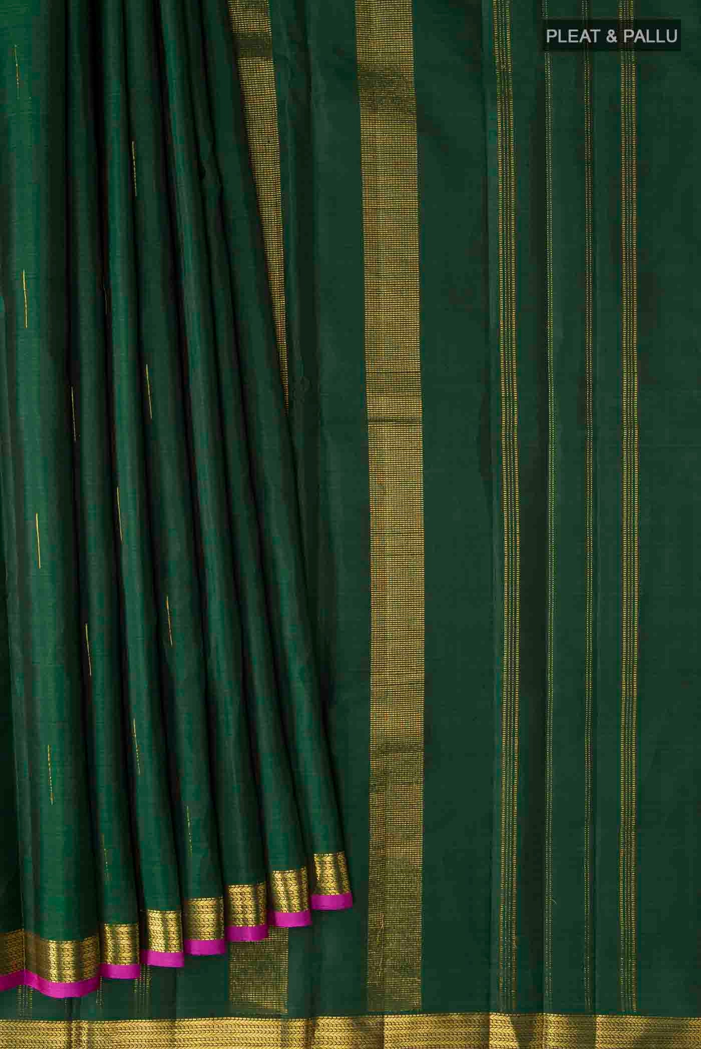 Green Kanjivaram Silk Saree - Image 4