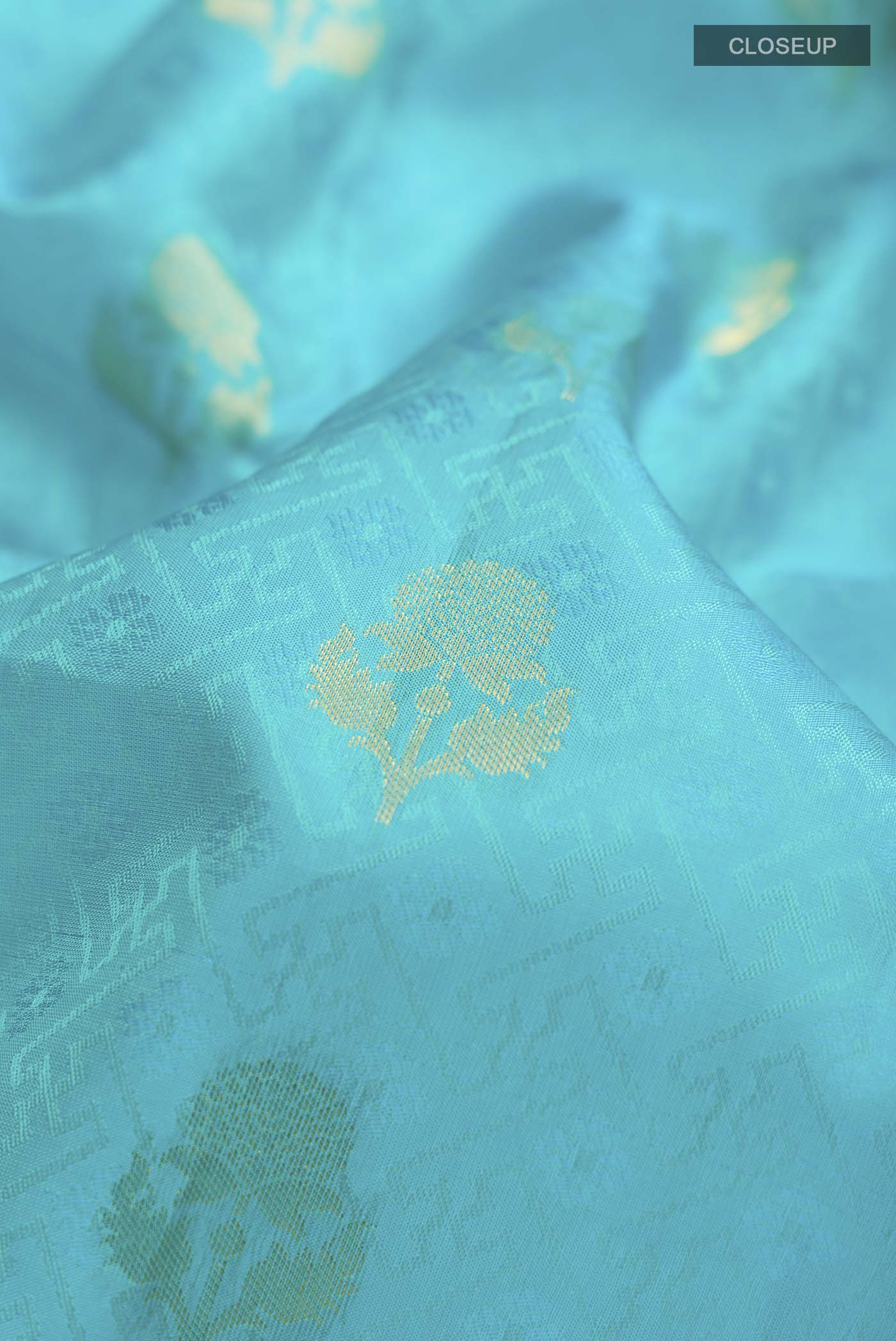 Blue Kanchipuram Silk Saree - Image 2