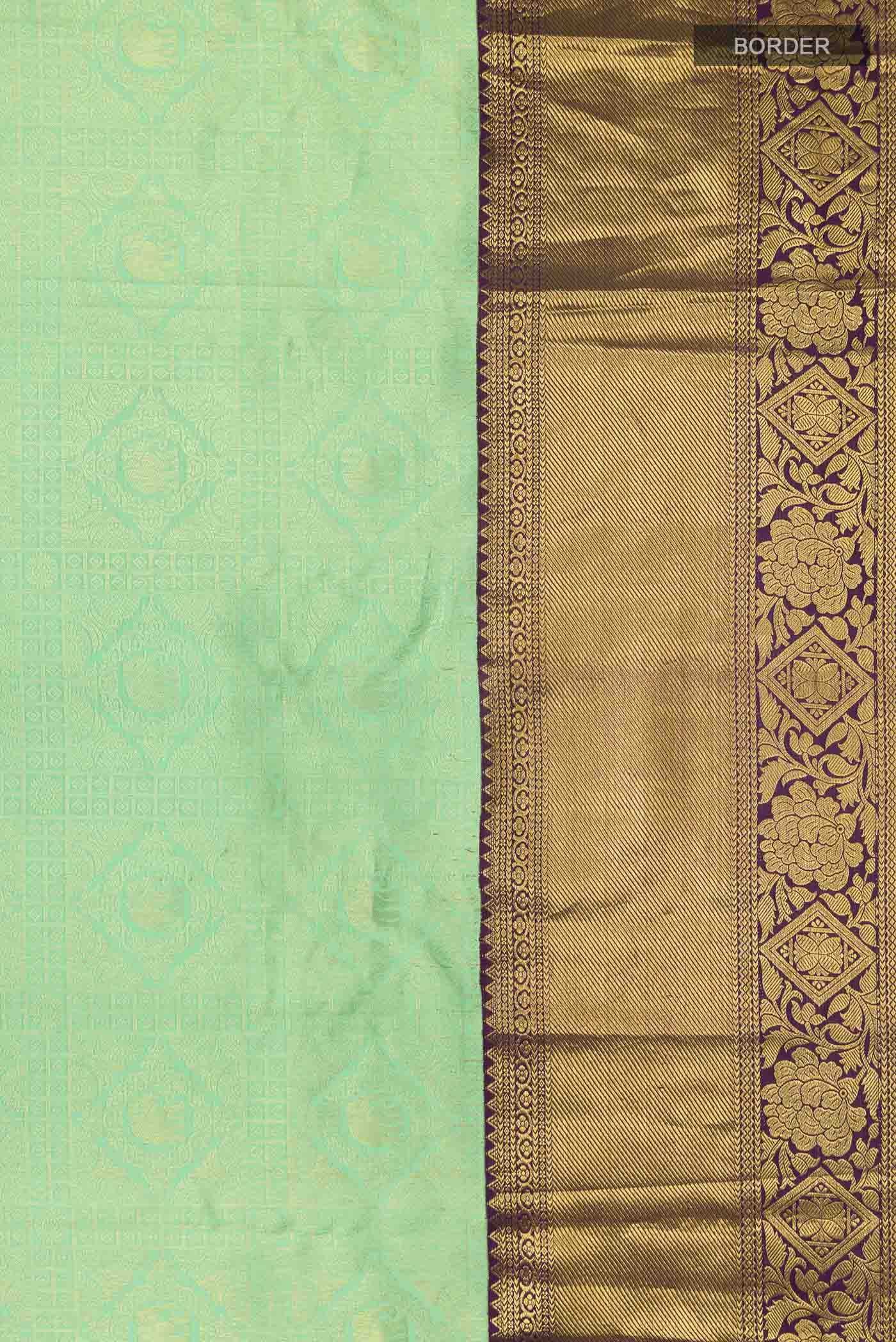 Green Kanjivaram Silk Saree - Image 3