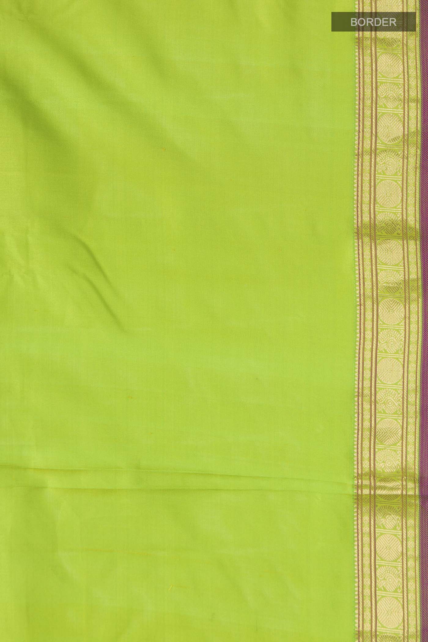 Green Kanjivaram Silk Saree - Image 3