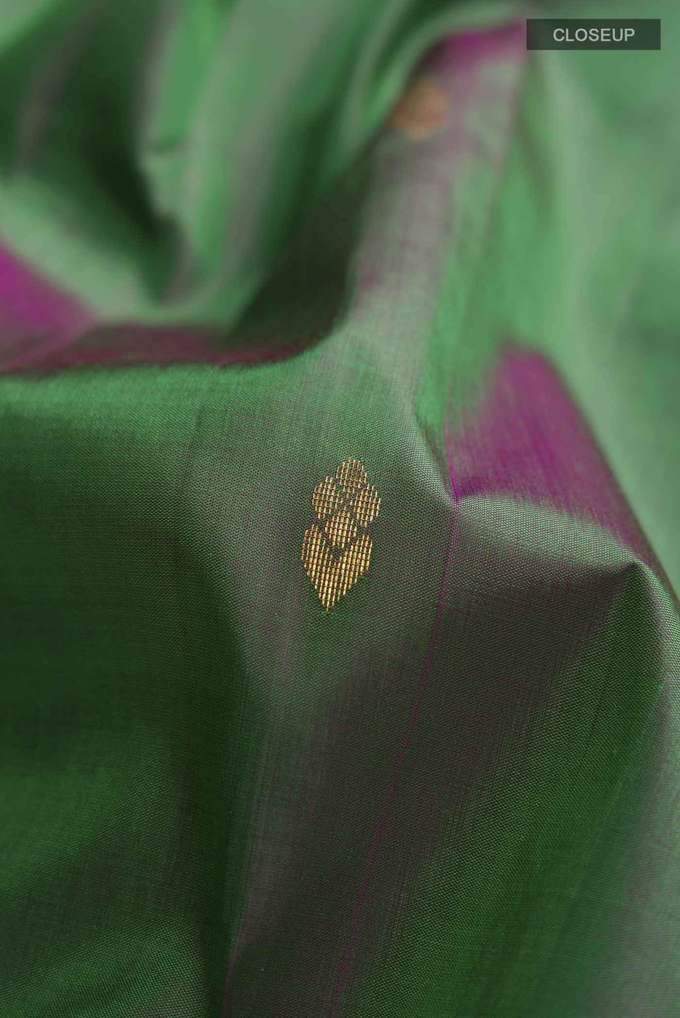 Green Kanjivaram Silk Saree - Image 2