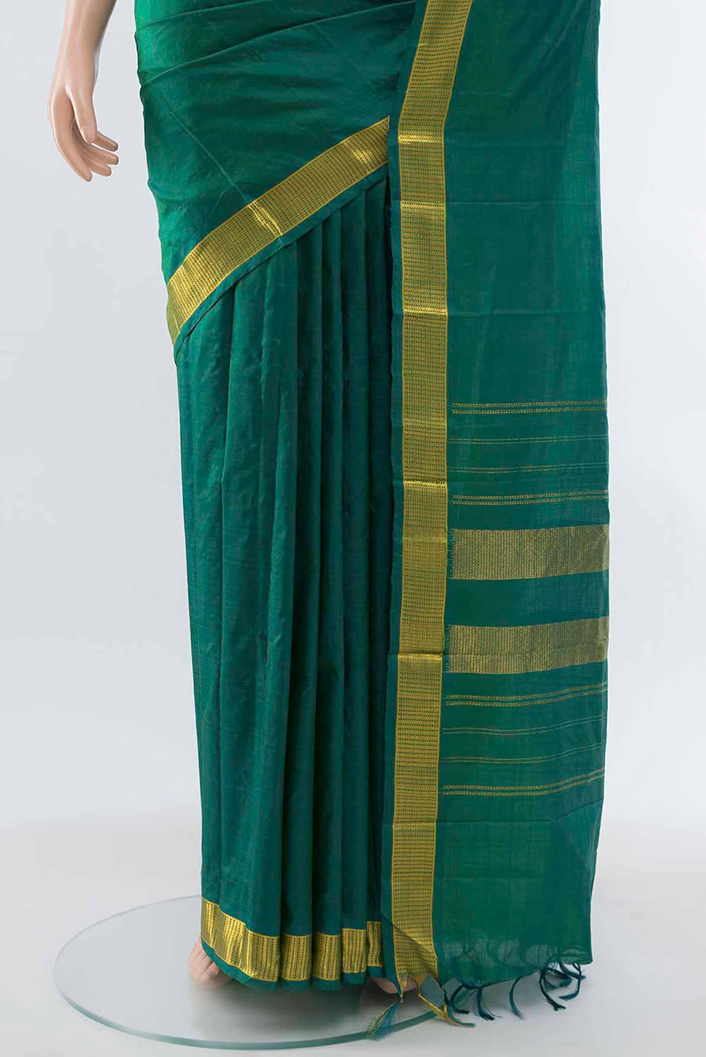 Green Kanjivaram Silk Saree - Image 3