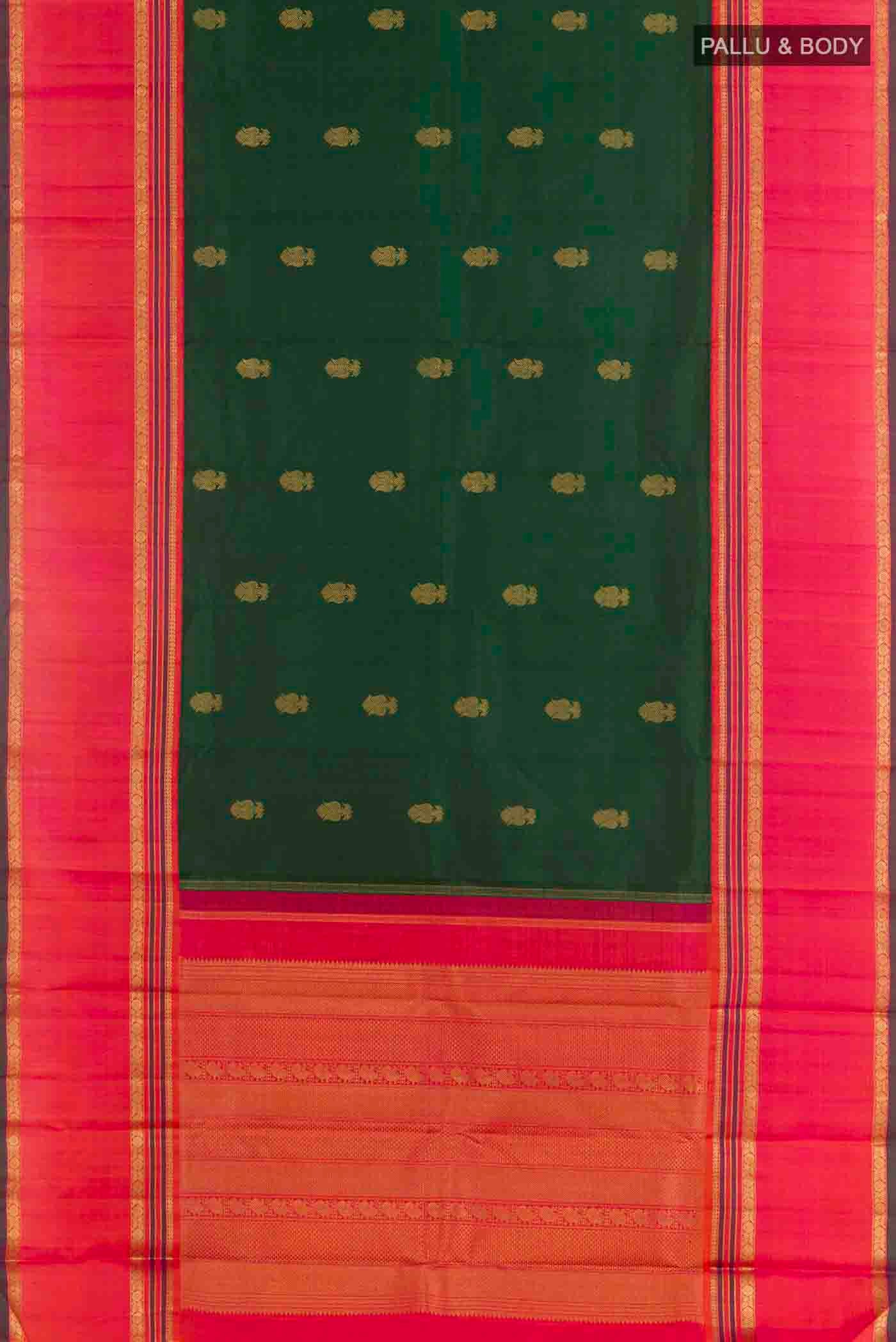 Green Kanjivaram Silk Saree - Image 6