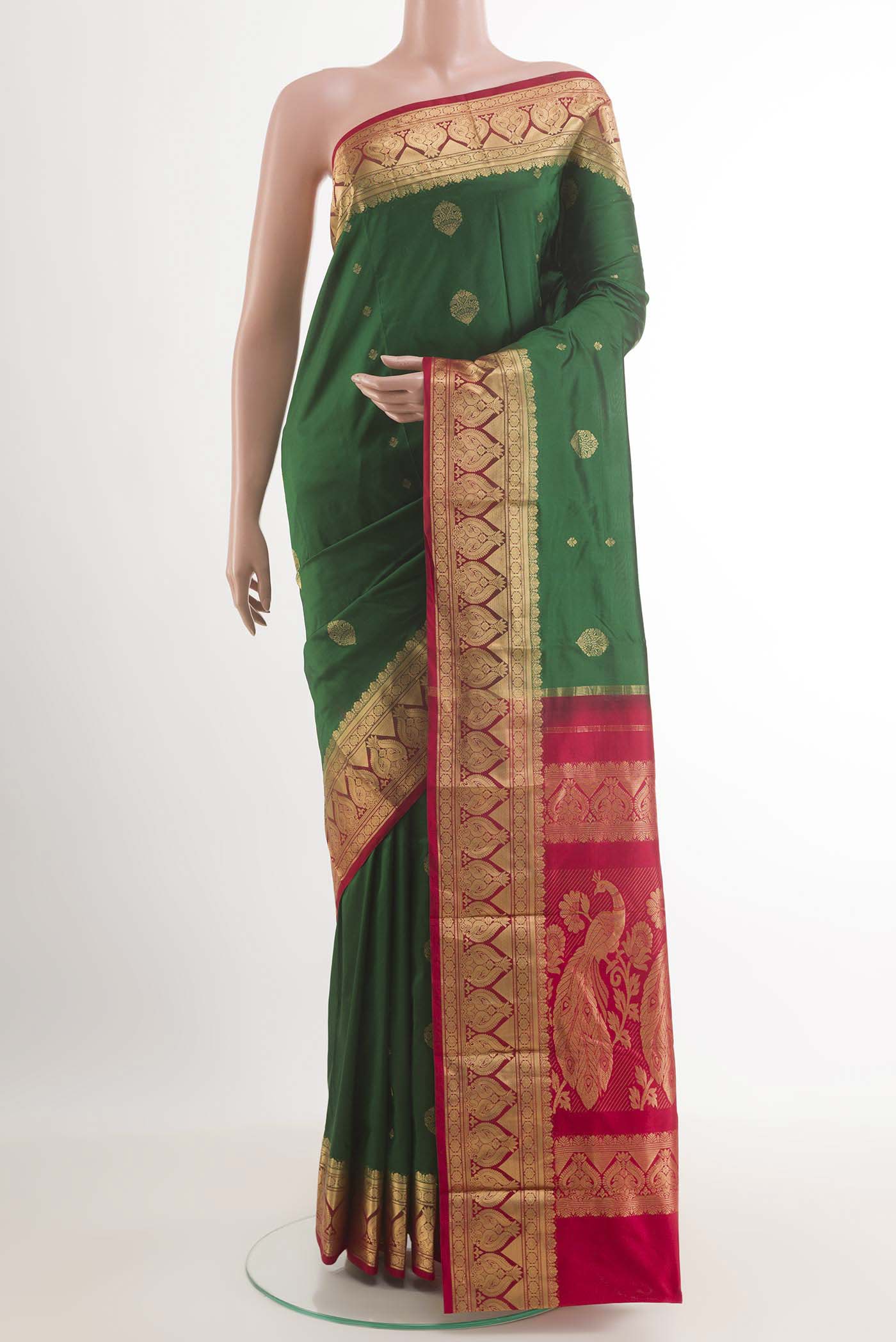 Green Bangalore Silk Saree