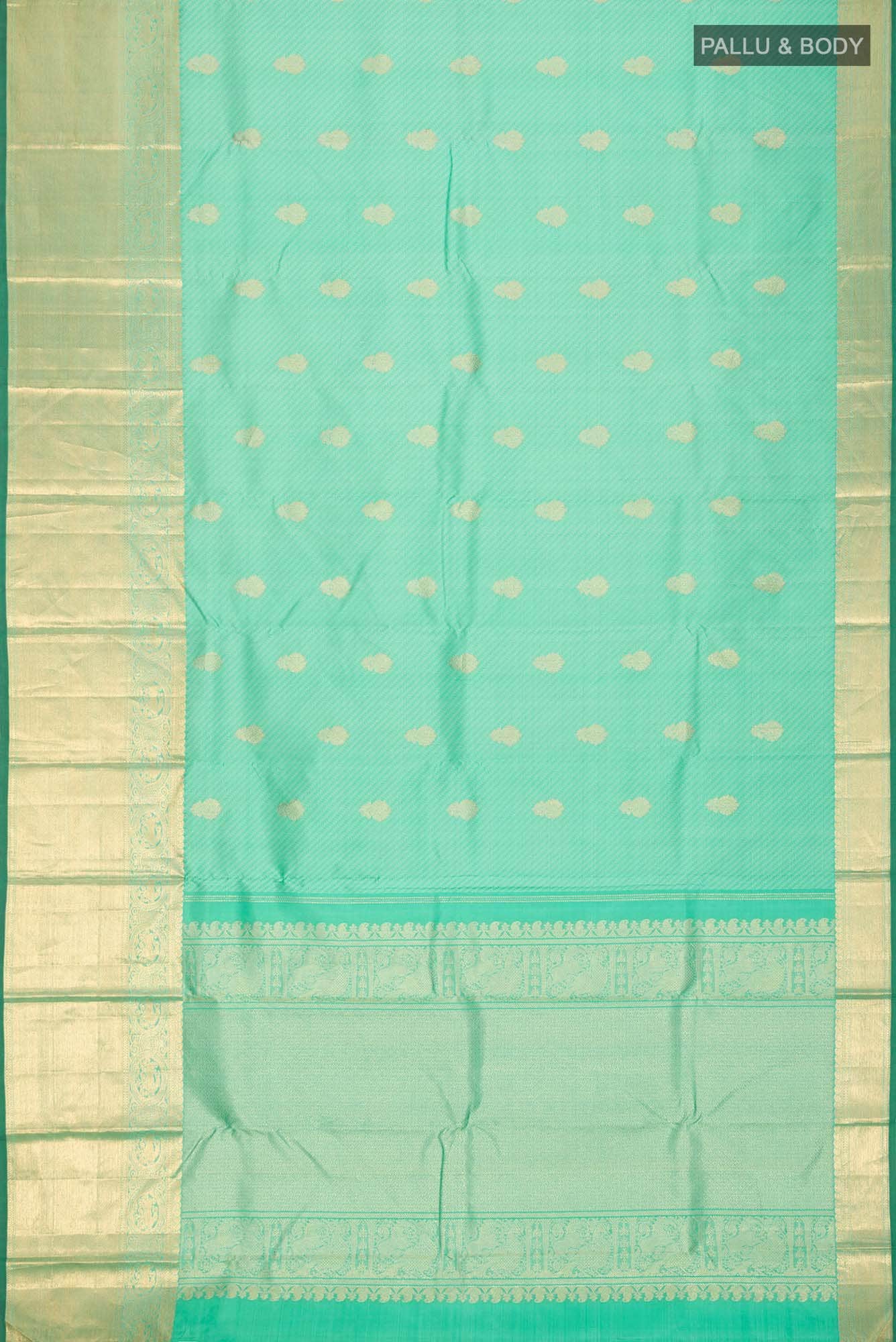 Green Kanjivaram Silk Saree - Image 4