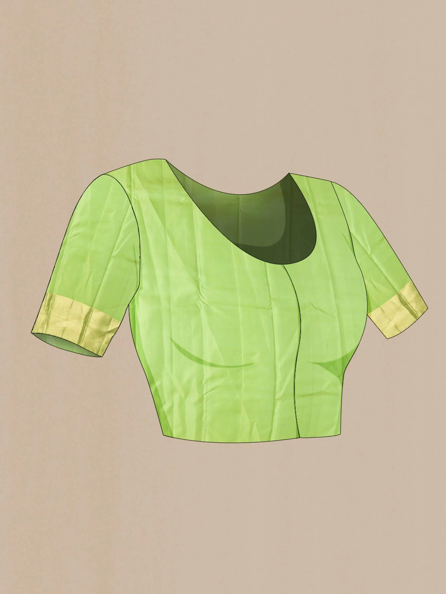 Green Kanjivaram Silk Saree - Image 10