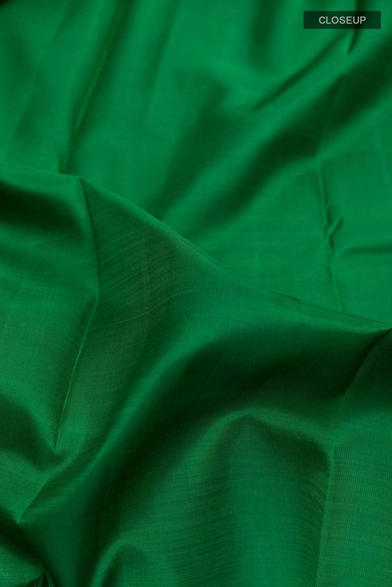 Green Kanchipuram Silk Saree - Image 3