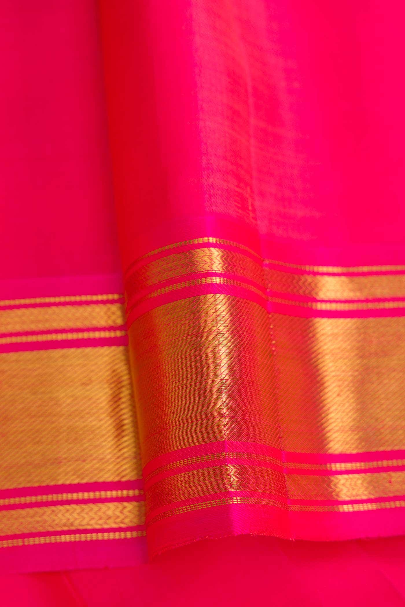 Pure Silk Pure Zari Green Dual Tone Kanjivaram Saree - Image 6