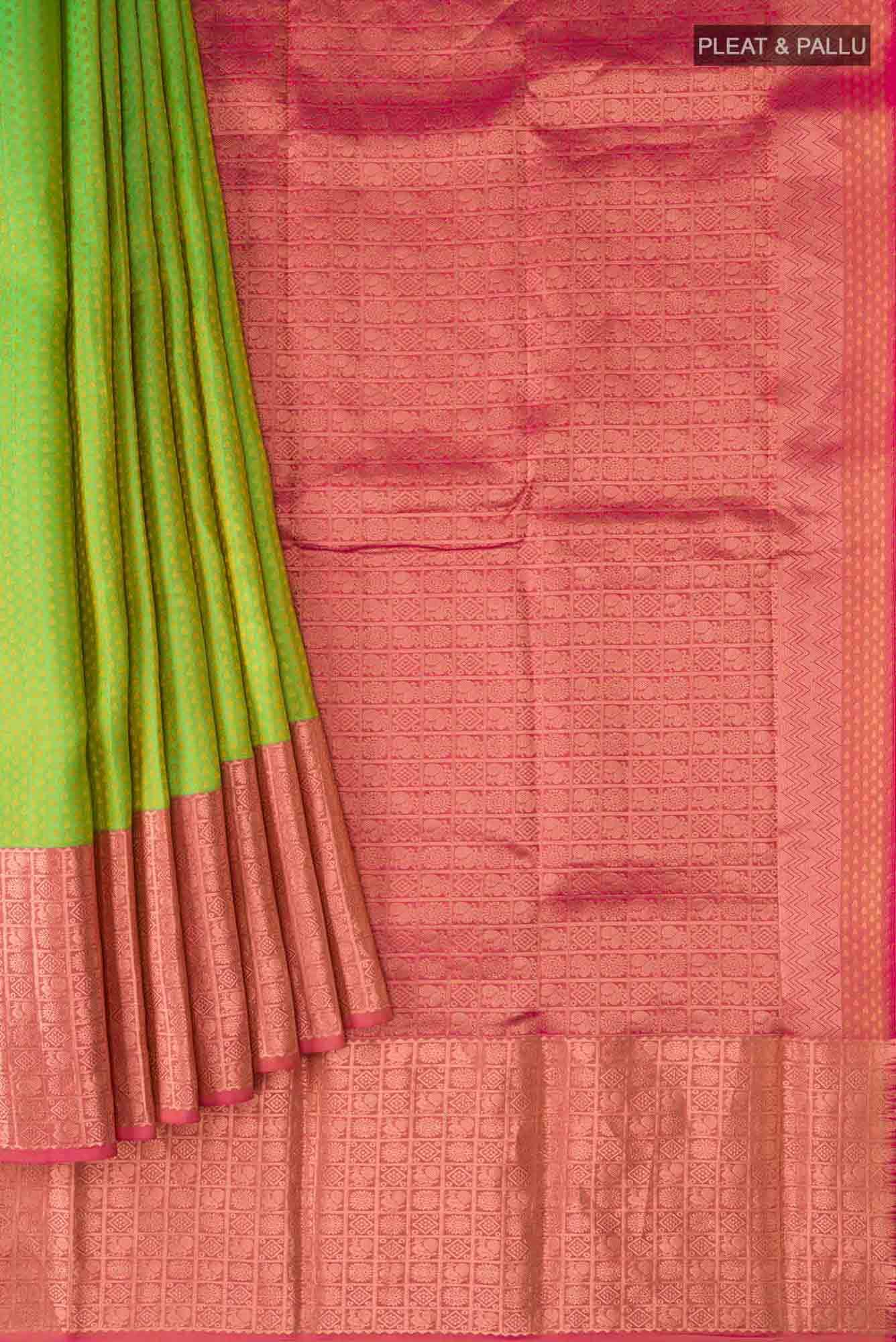 Green Kanjivaram Silk Saree - Image 2