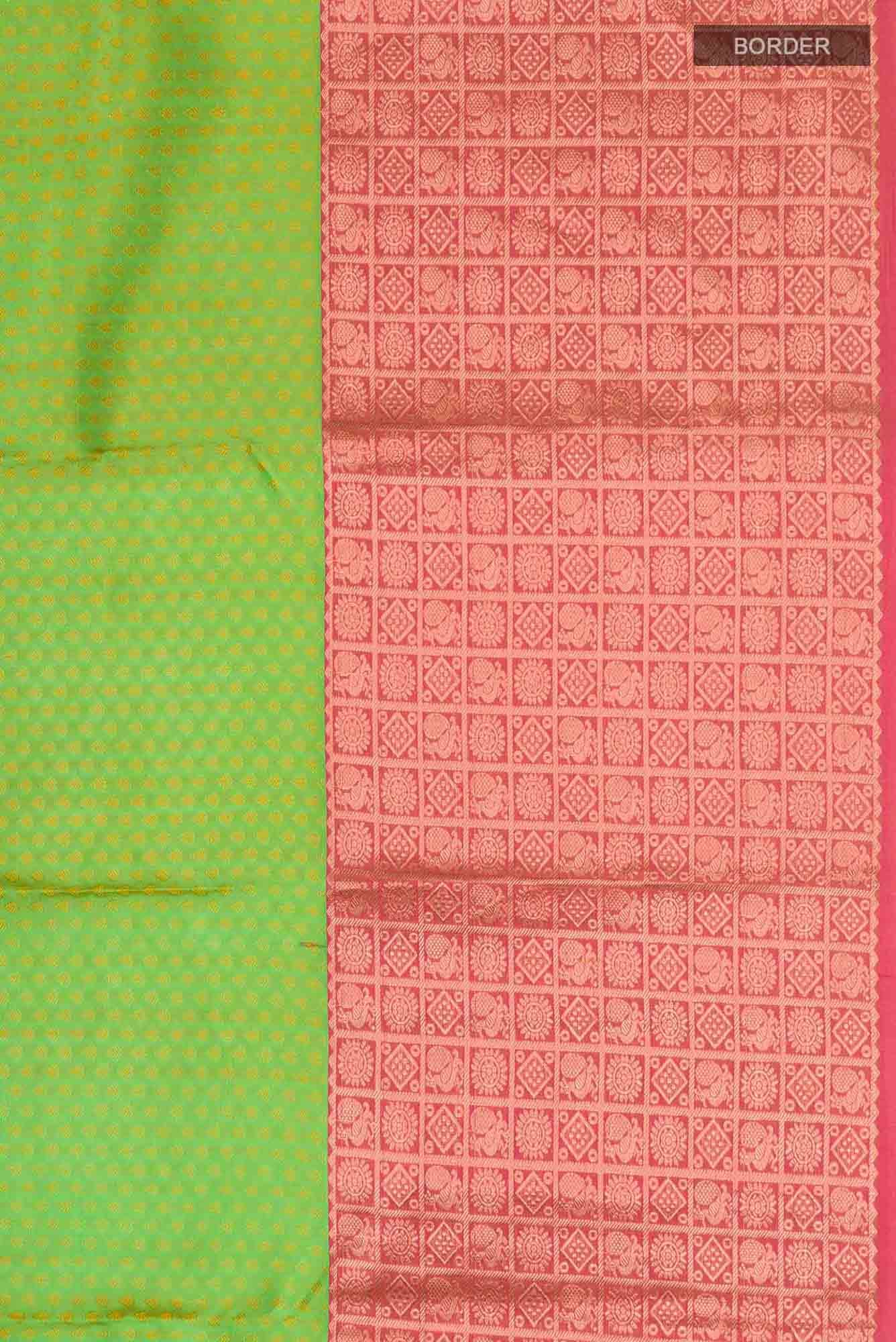 Green Kanjivaram Silk Saree - Image 5