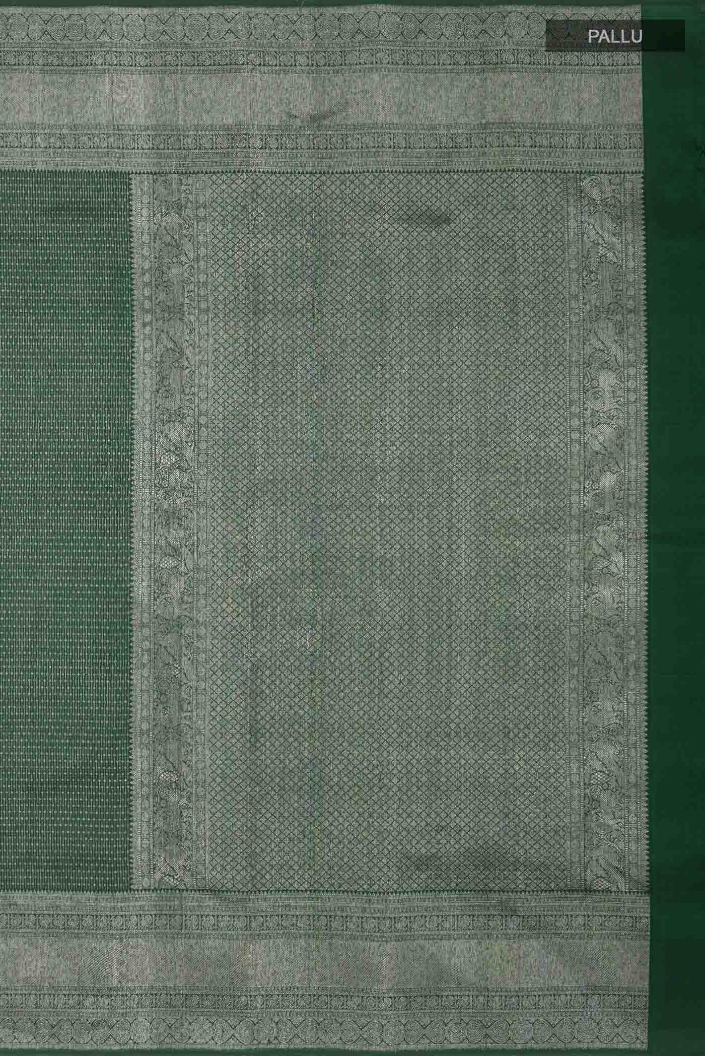 Green Kanchipuram Silk Saree - Image 5