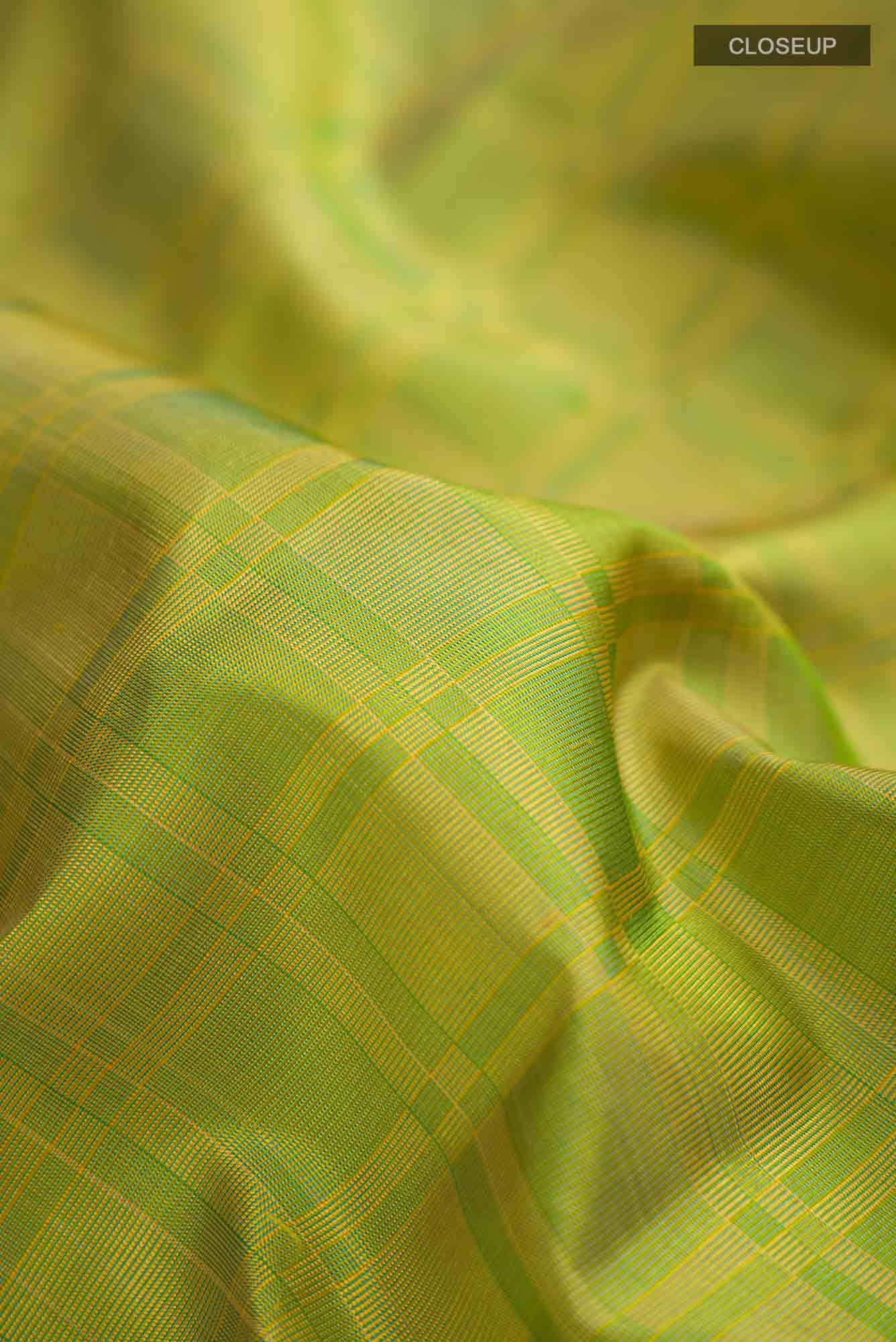 Green Kanchipuram Silk Saree - Image 3