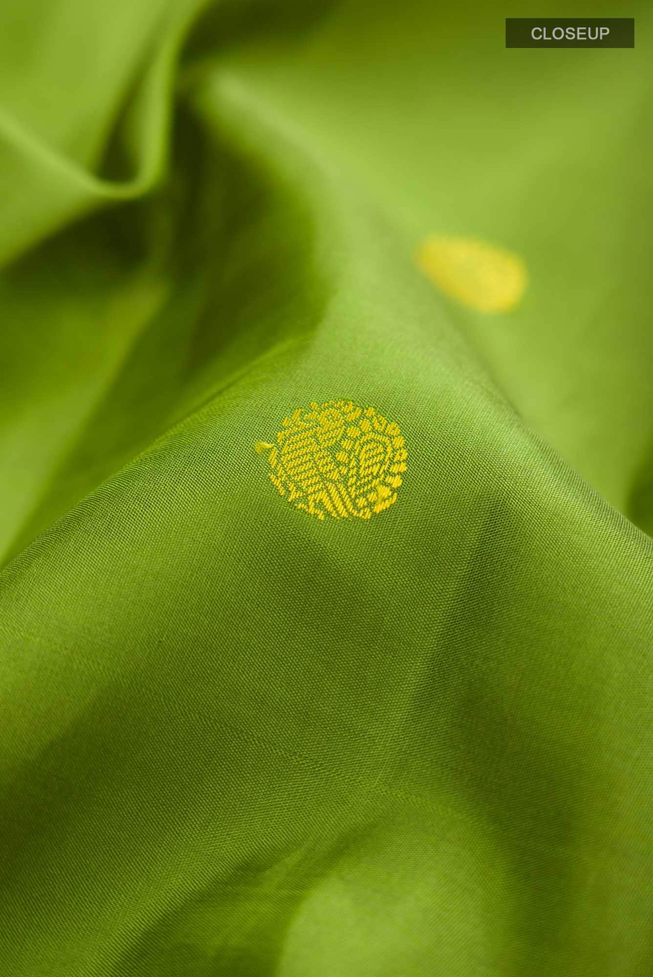 Green Kanjivaram Silk Saree - Image 3