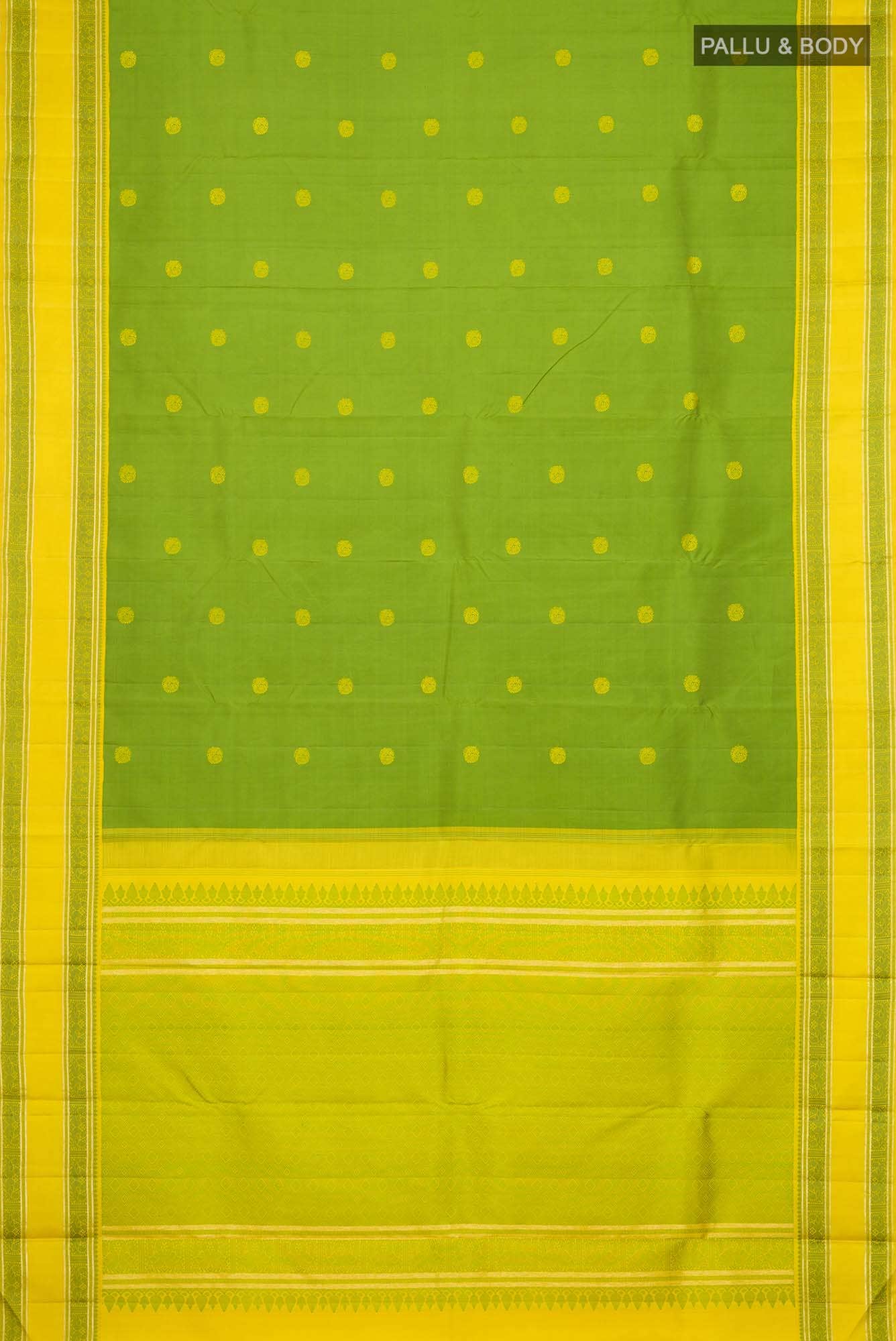 Green Kanjivaram Silk Saree - Image 4