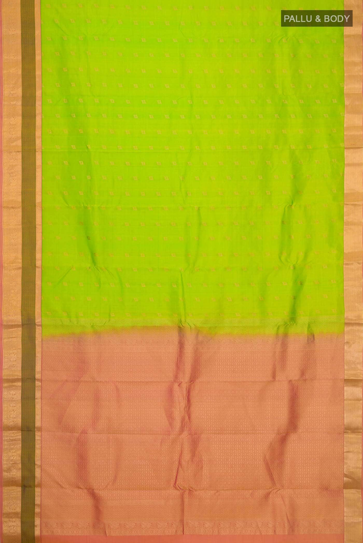 Green Kanchipuram Silk Saree - Image 4