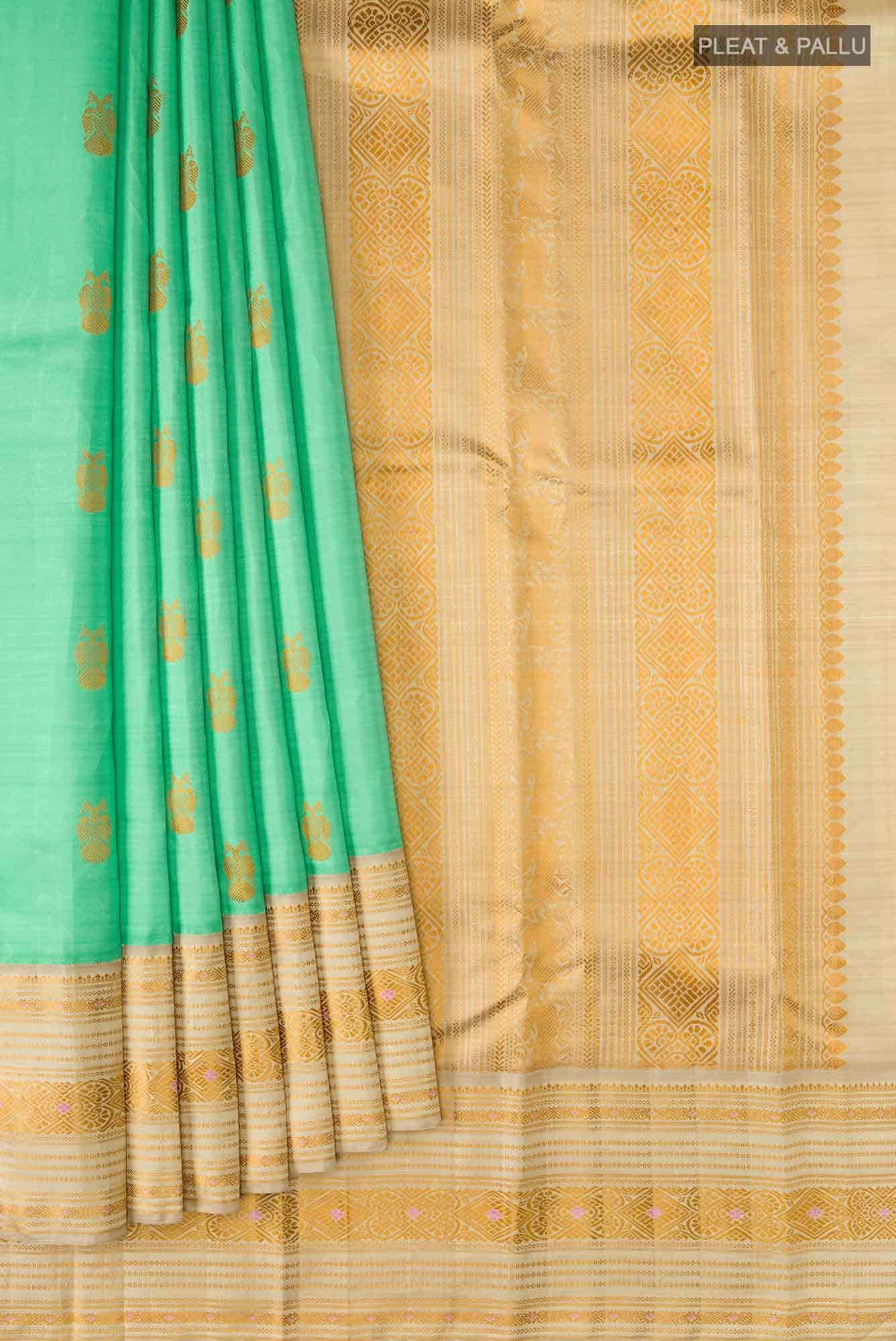 Green Kanjivaram Silk Saree - Image 2