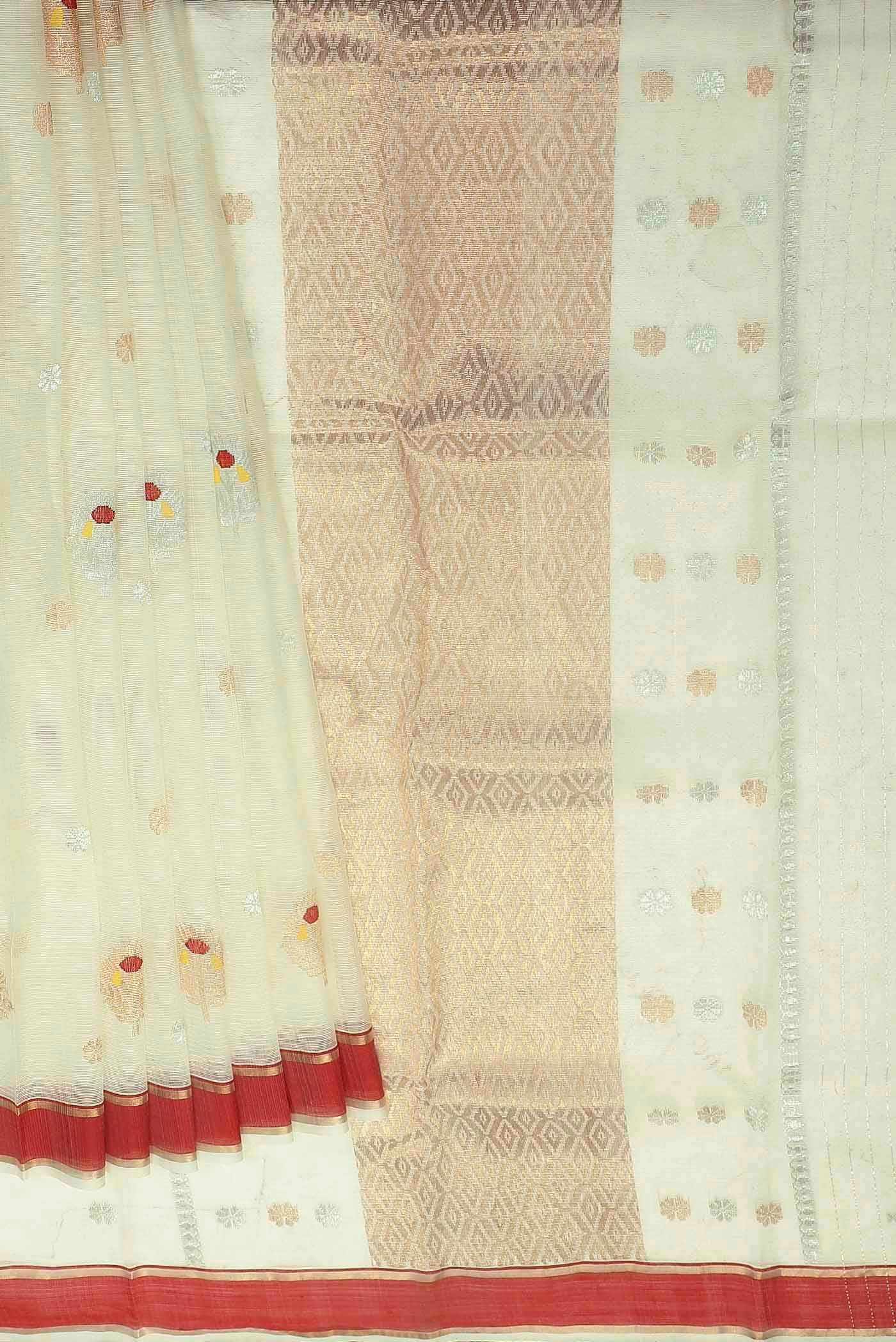 Green Kota Silk Saree - Image 2
