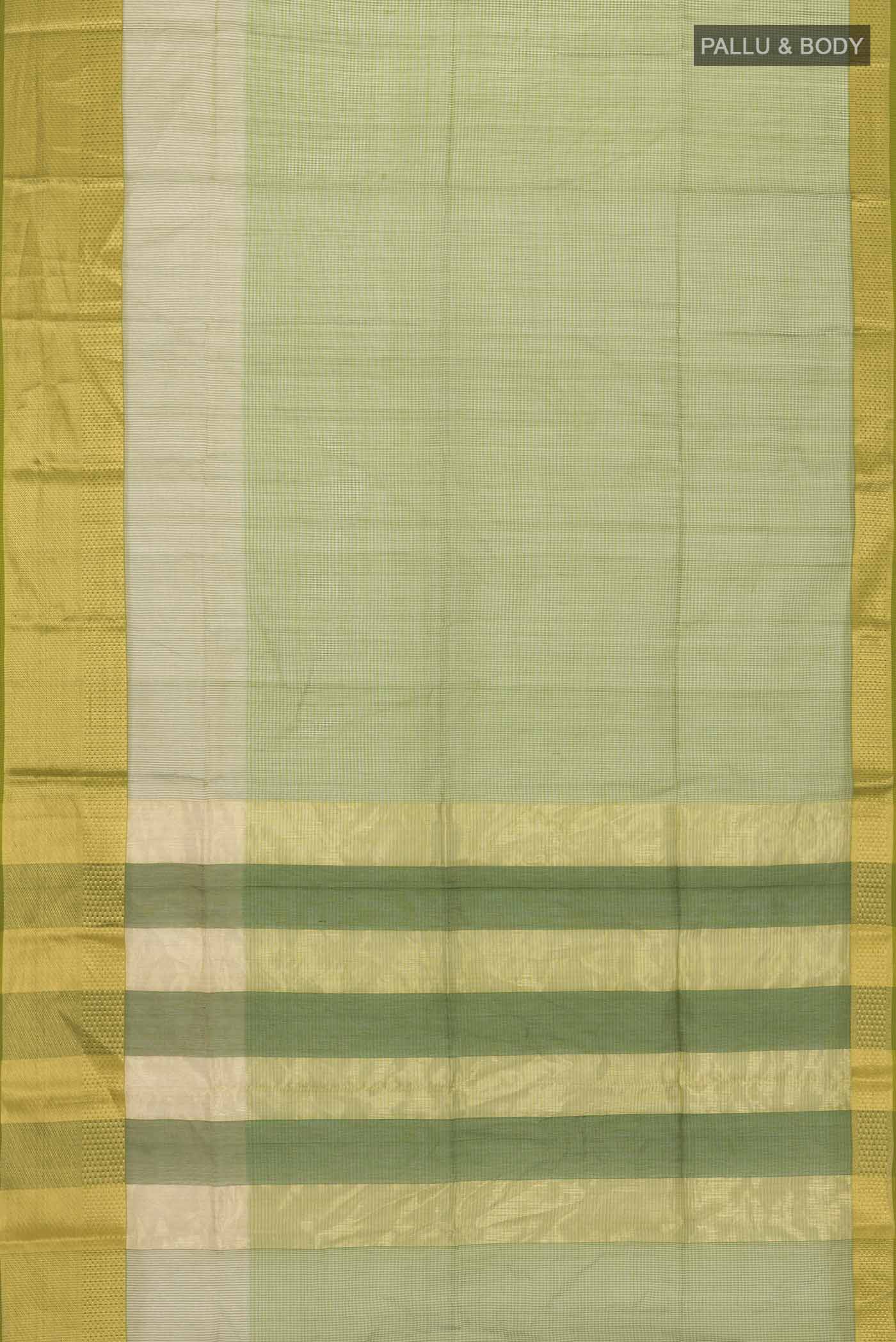 Green Maheshwari Silk Saree - Image 3