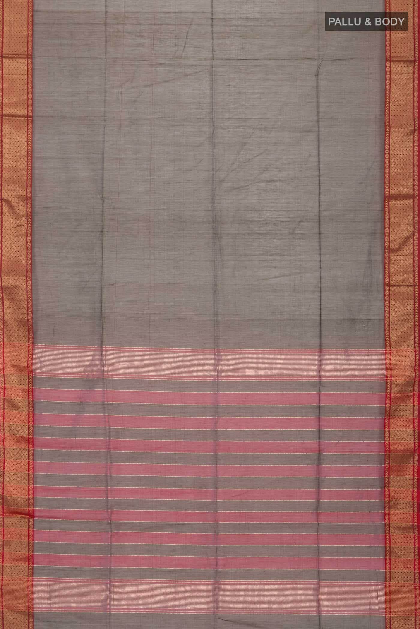 Green Maheshwari Silk Saree - Image 2