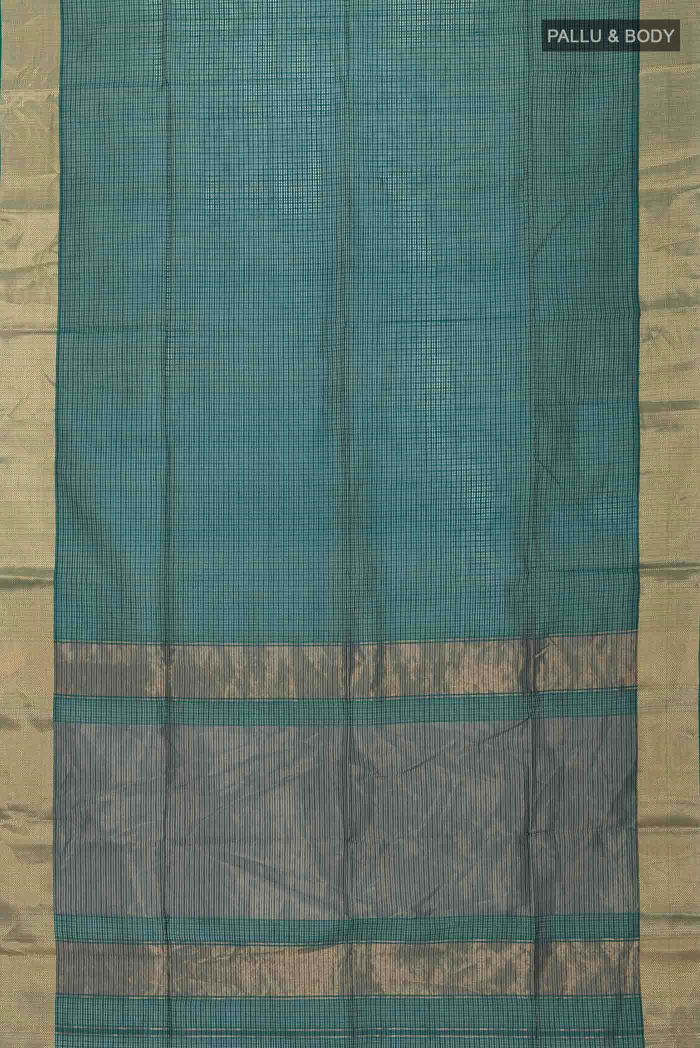 Green Maheshwari Silk Saree - Image 2